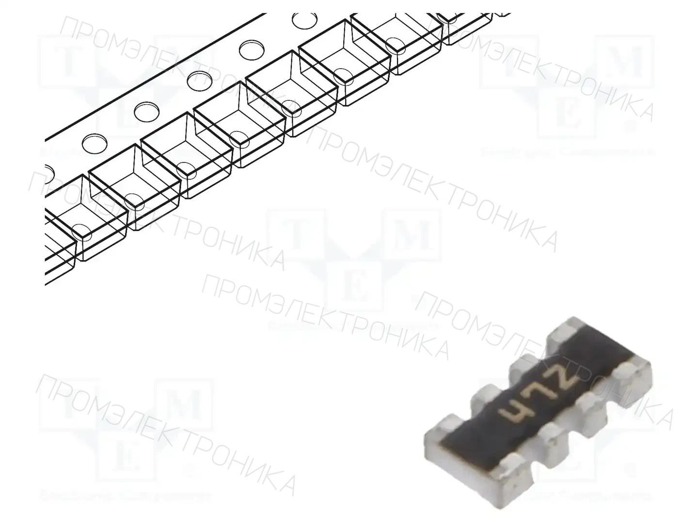 BOURNS CAY16-472J4LF — Резисторные сборки