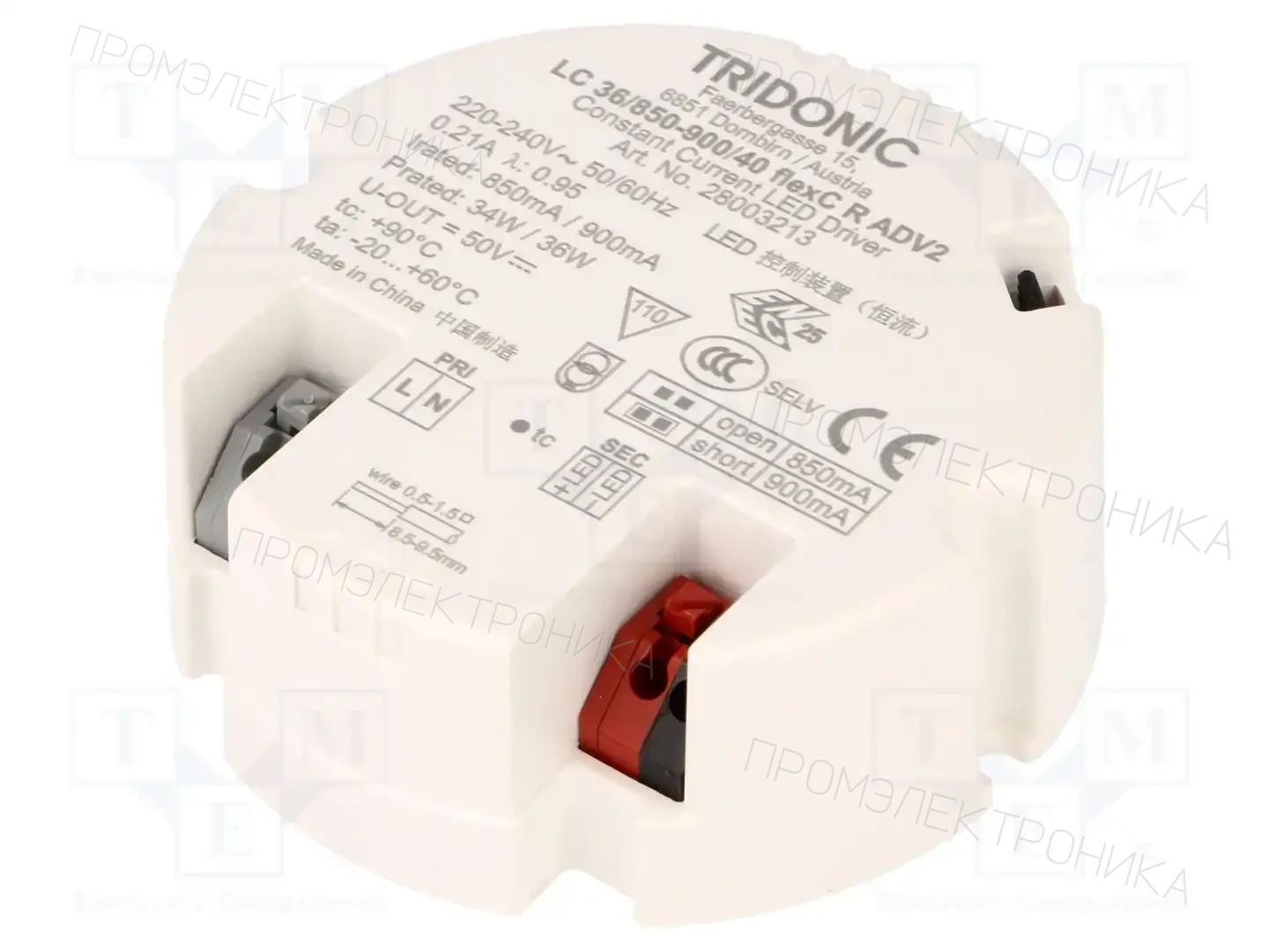 TRIDONIC LC 36W 850-900MA FLEXC R ADV2 — Блоки питания для LED