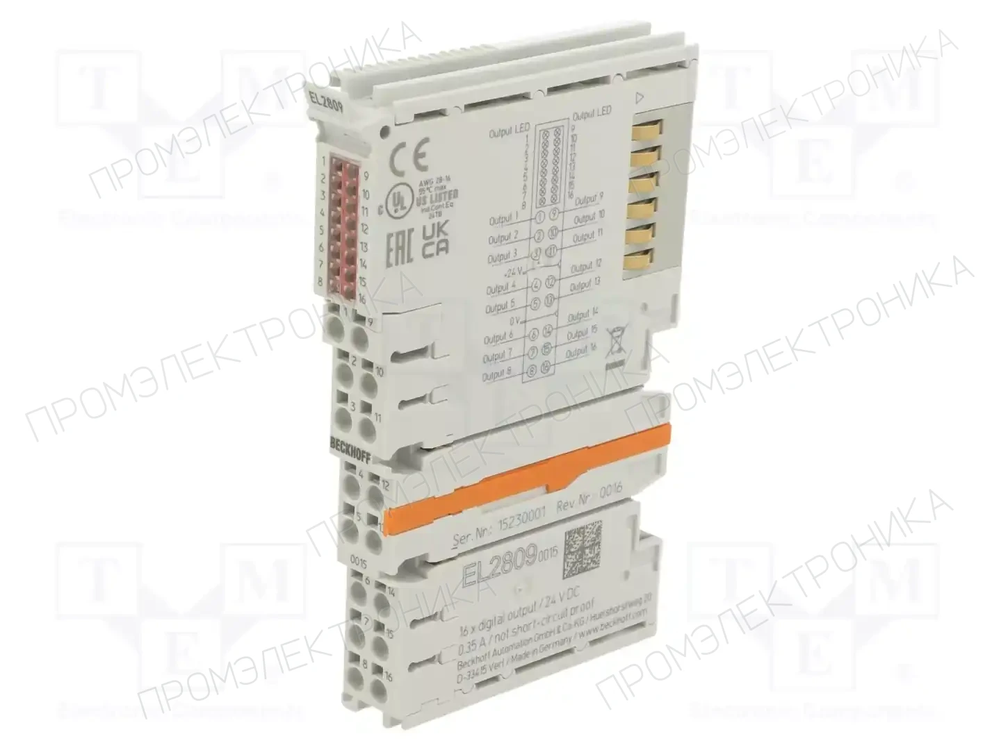 Beckhoff Automation EL2809-0015 — Системы и модули ввода/вывода (I/O)