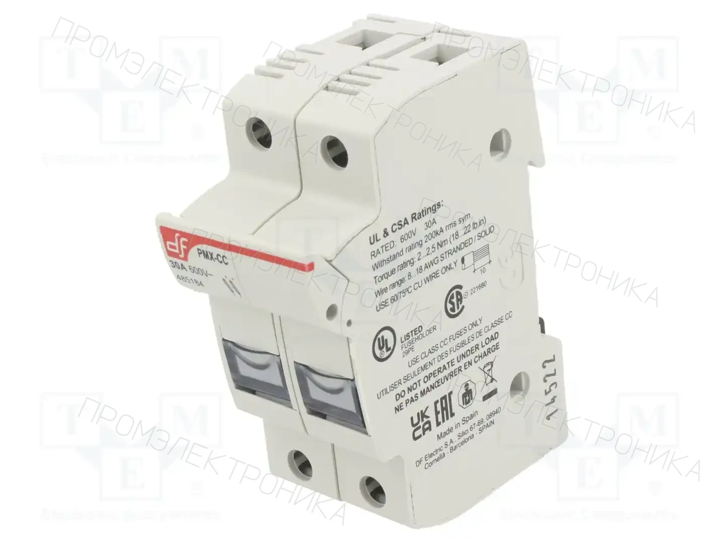 DF ELECTRIC 485184 — Гнезда предохранительные на DIN-рейку