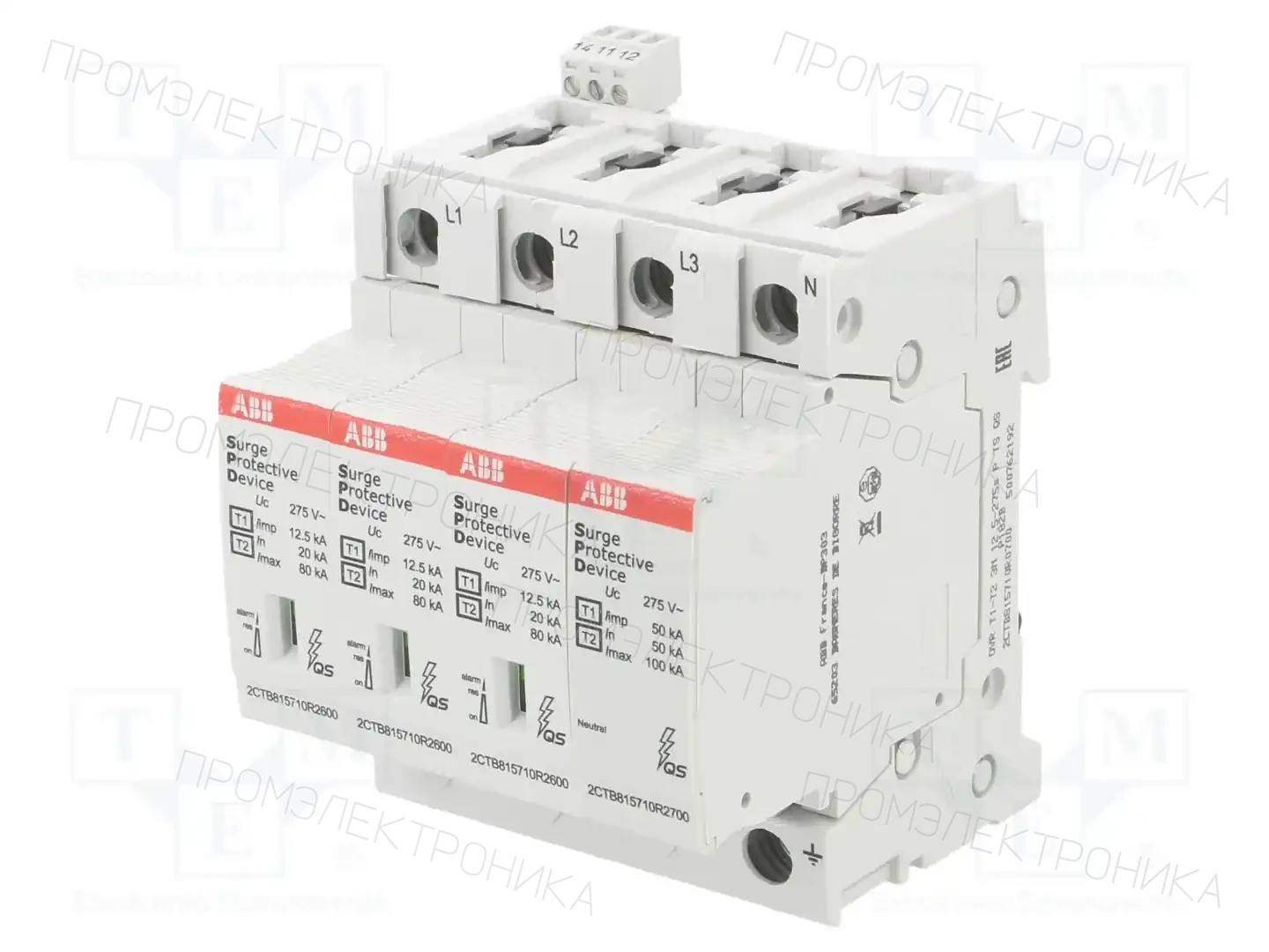 ABB OVR T1-T2 3N 12.5-275S P TS QS — Ограничители перенапряжения