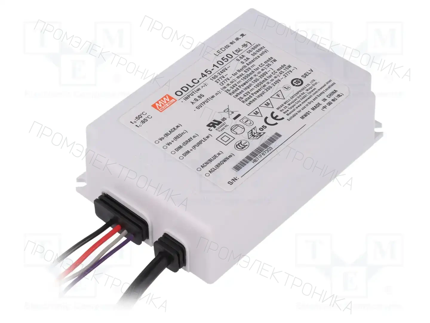 MEAN WELL ODLC-45-1050 — Блоки питания для LED
