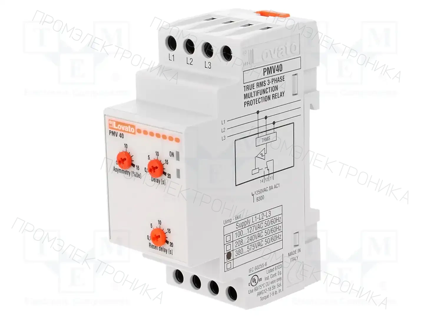 LOVATO ELECTRIC PMV40A575 — Контрольные реле