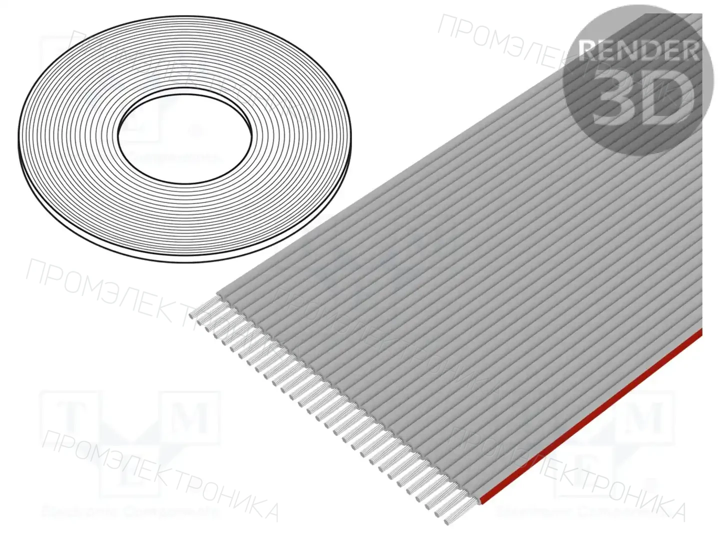 CONNFLY DS1057-01-30A282R-30.5 — Провода ленточные одноцветные