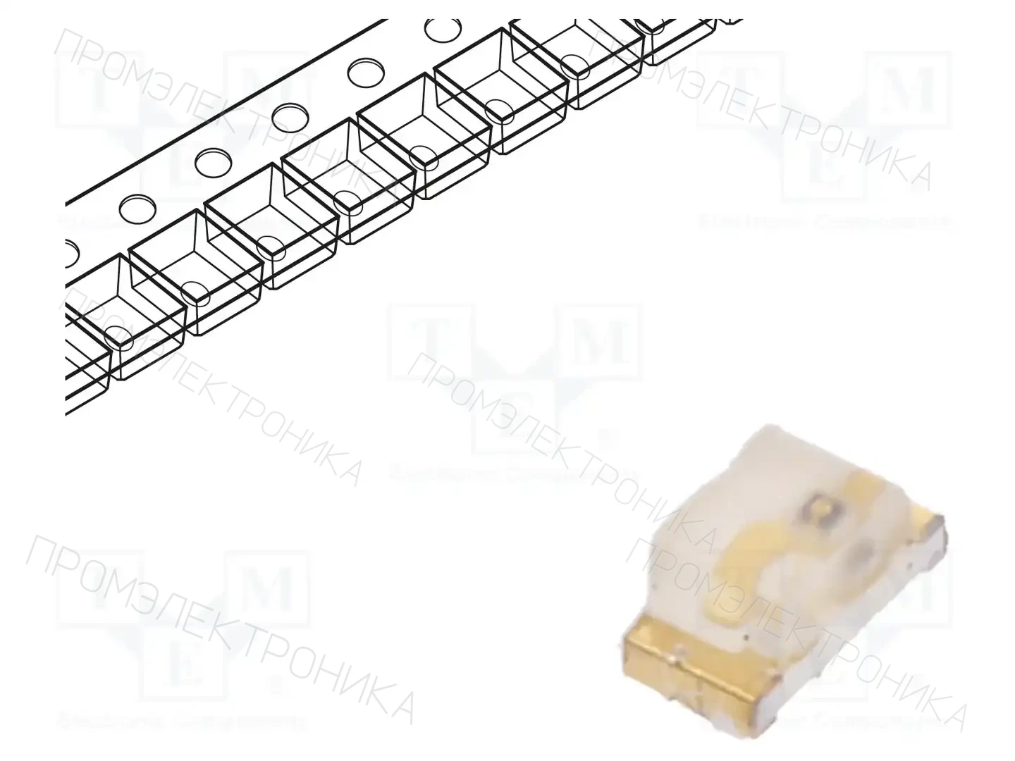 KINGBRIGHT ELECTRONIC KPT-1608SECK — Светодиоды SMD цветные