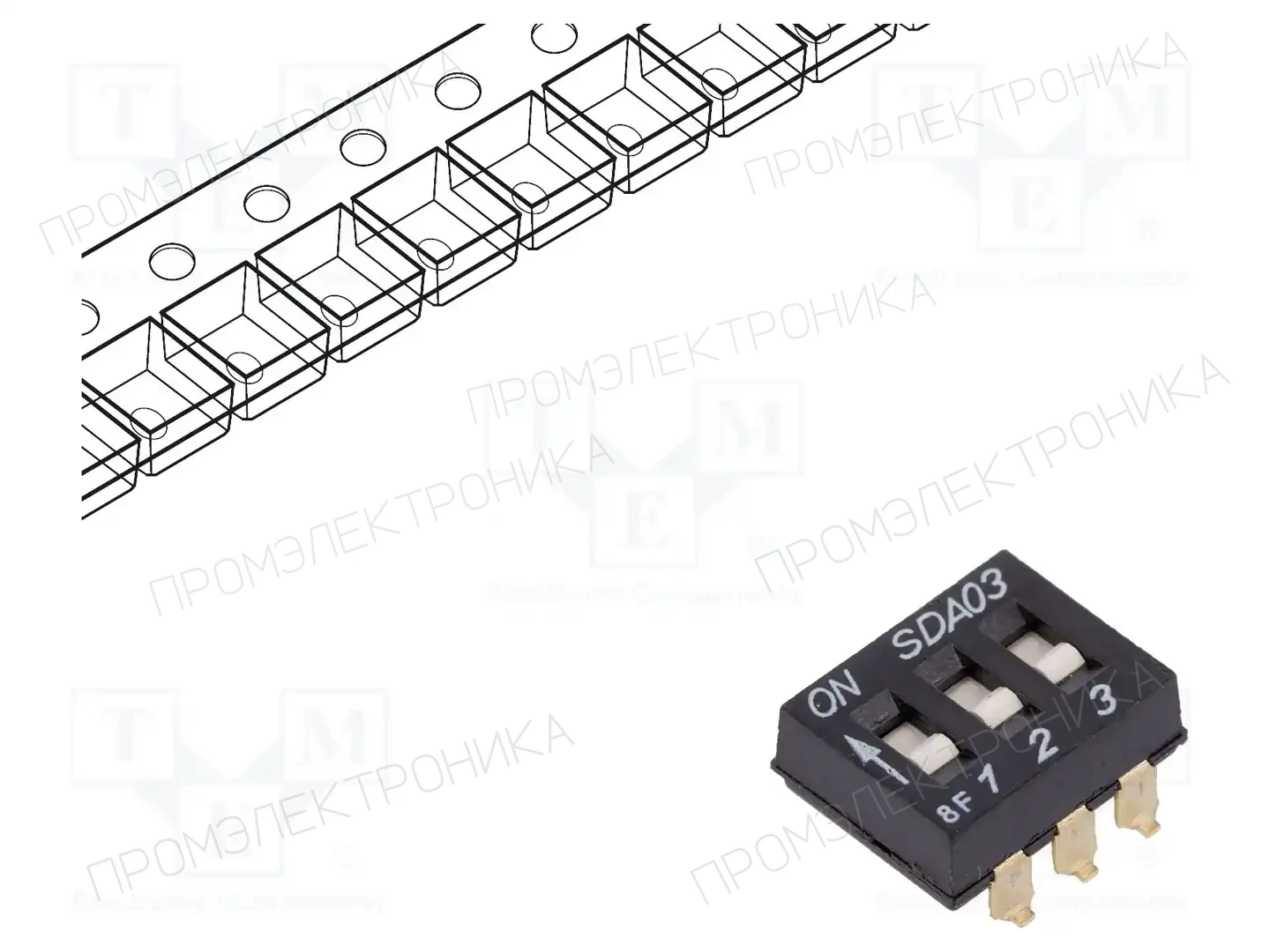 C&K SDA03H0SBR — Переключатели типа Dip-Switch