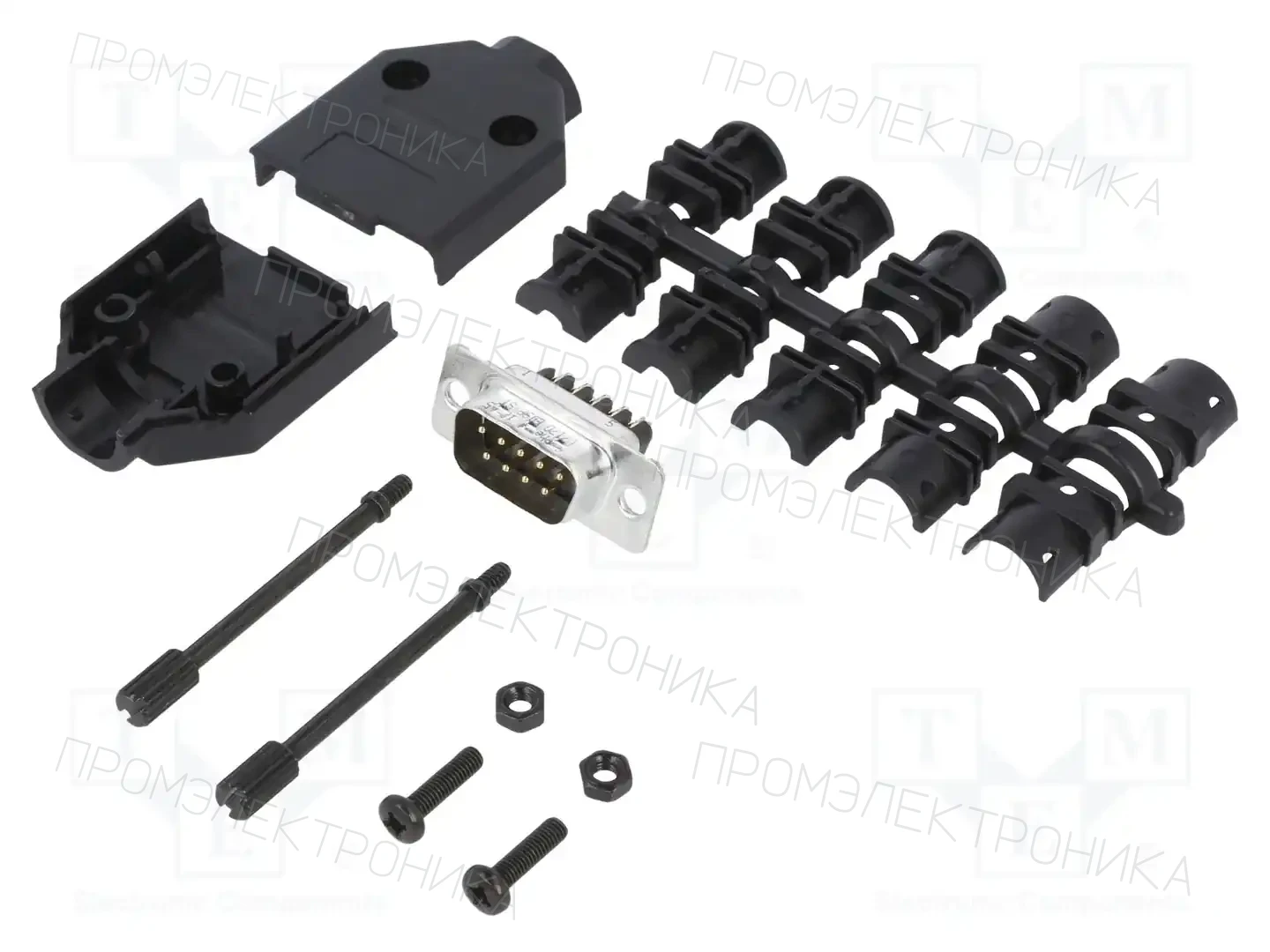 AMPHENOL COMMUNICATIONS SOLUTIONS L17DTPK-P-09+L717DE09PST — Комплектные штекеры D-Sub