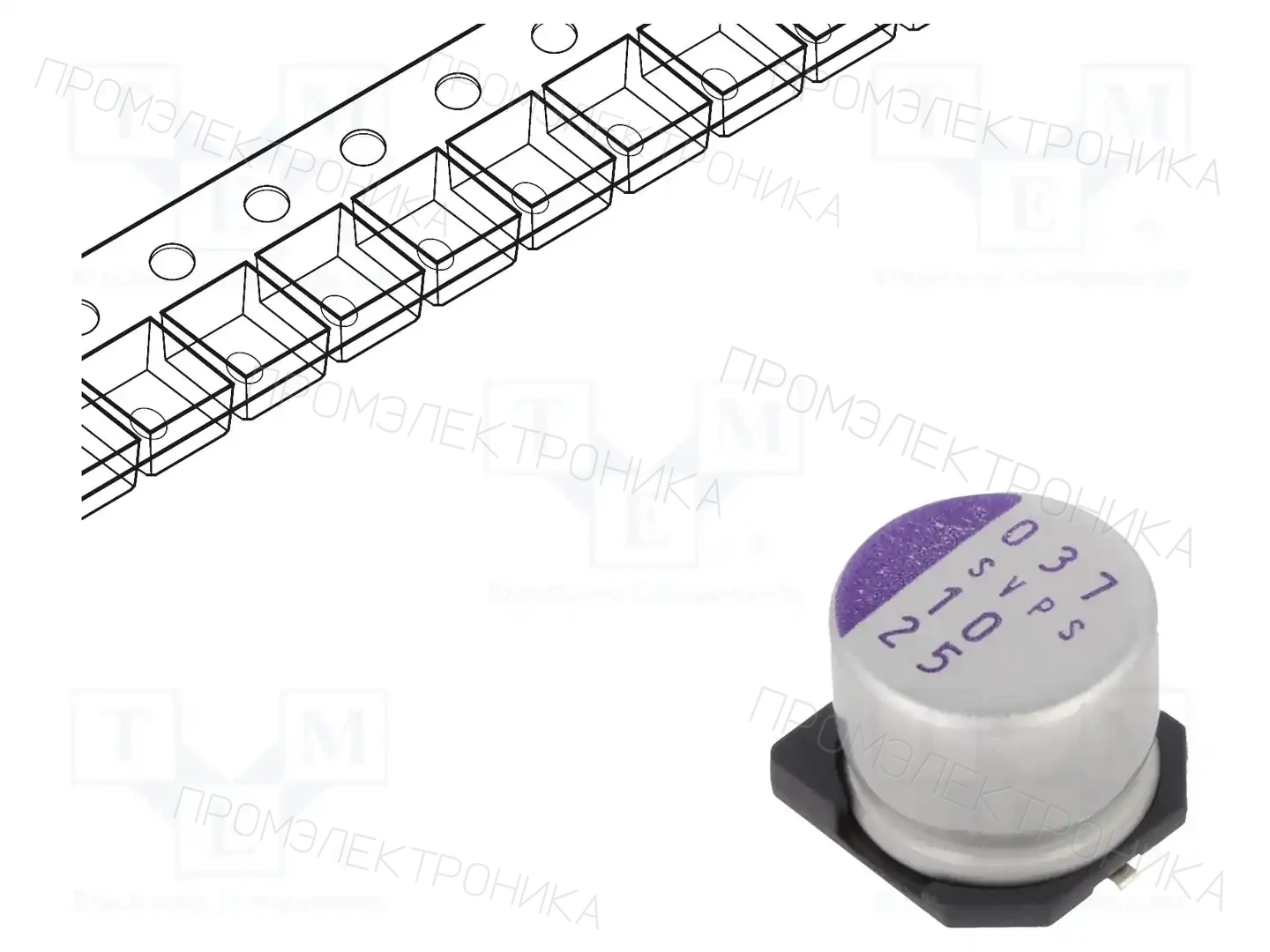 PANASONIC 25SVPS10M — Конденсаторы полимерные SMD