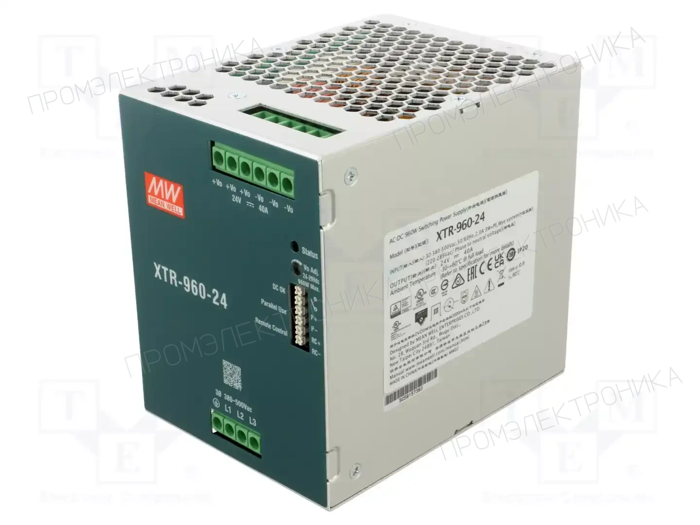 MEAN WELL XTR-960-24 — Блоки питания на DIN-рейку
