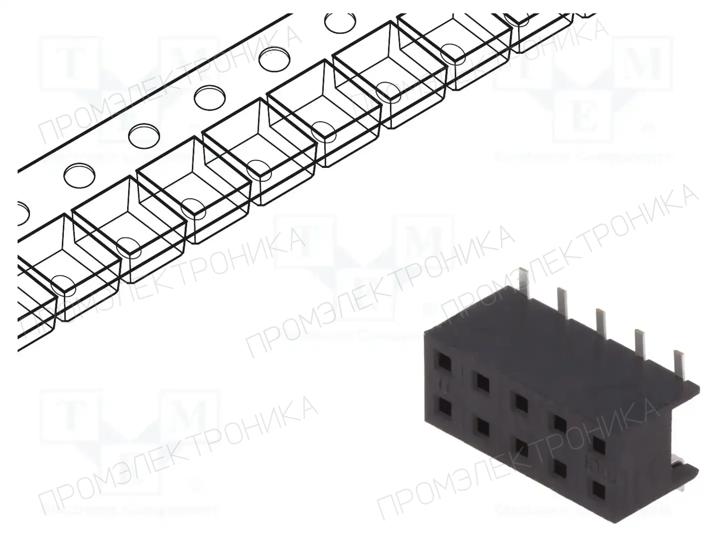 AMPHENOL COMMUNICATIONS SOLUTIONS 55510-310TRLF — Разъeмы сигнальные растр 2,00мм