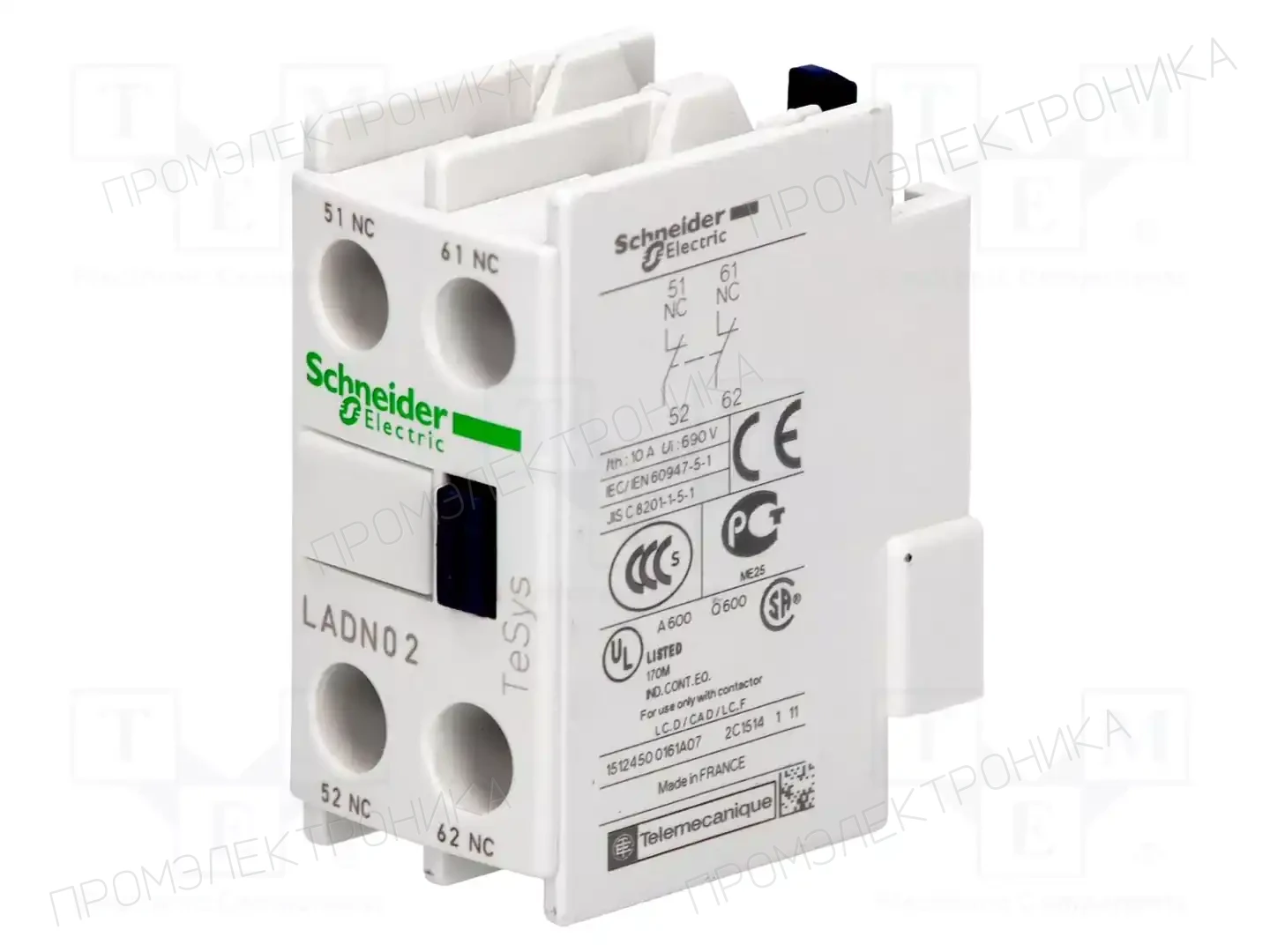 SCHNEIDER ELECTRIC LADN02 — Контакторы - дополнительное оборудование