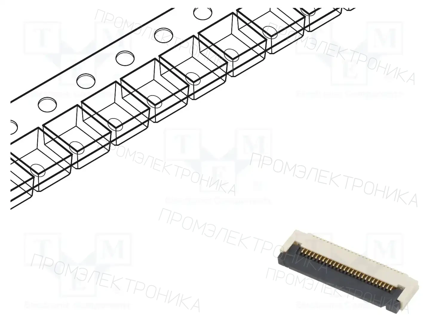 GCT FFC2B35-26-G — Разъeмы FFC/FPC растр 0,5мм