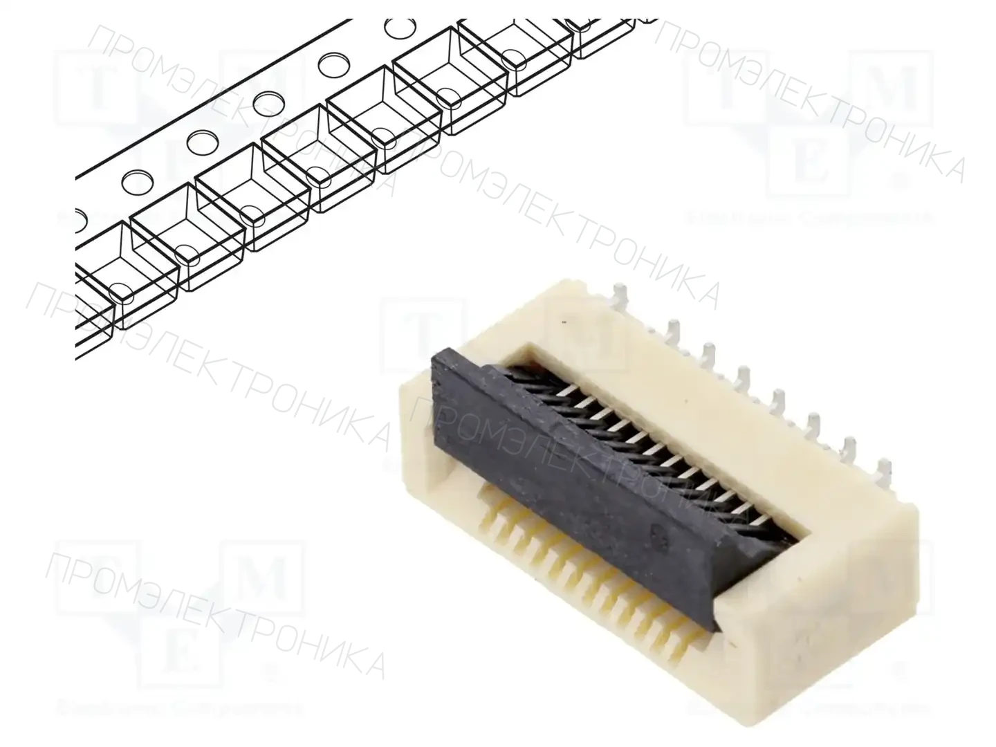 GCT FFC2A36-12-0-T-R — Разъeмы FFC/FPC растр 0,5мм