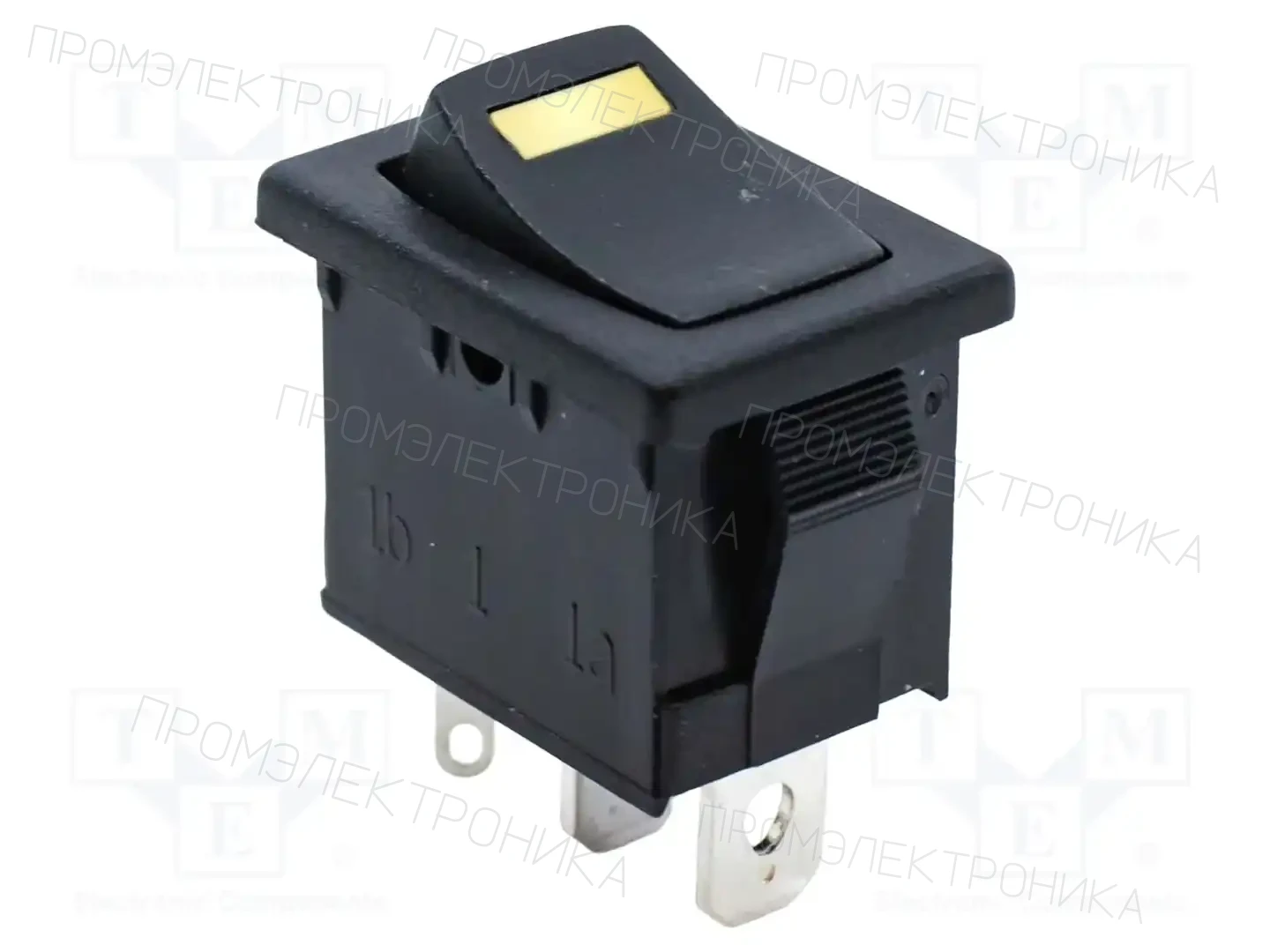 E-SWITCH R1966ABLKBLKEFYEL — Переключатели типа Rocker