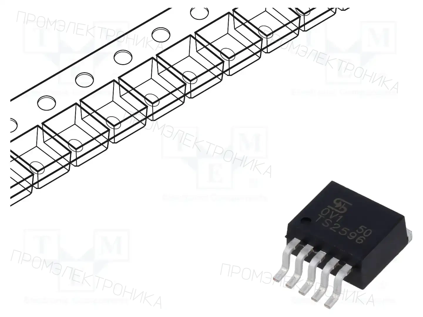 TAIWAN SEMICONDUCTOR TS2596CM550 RNG — Регуляторы напряжения - микросхемы DC/DC