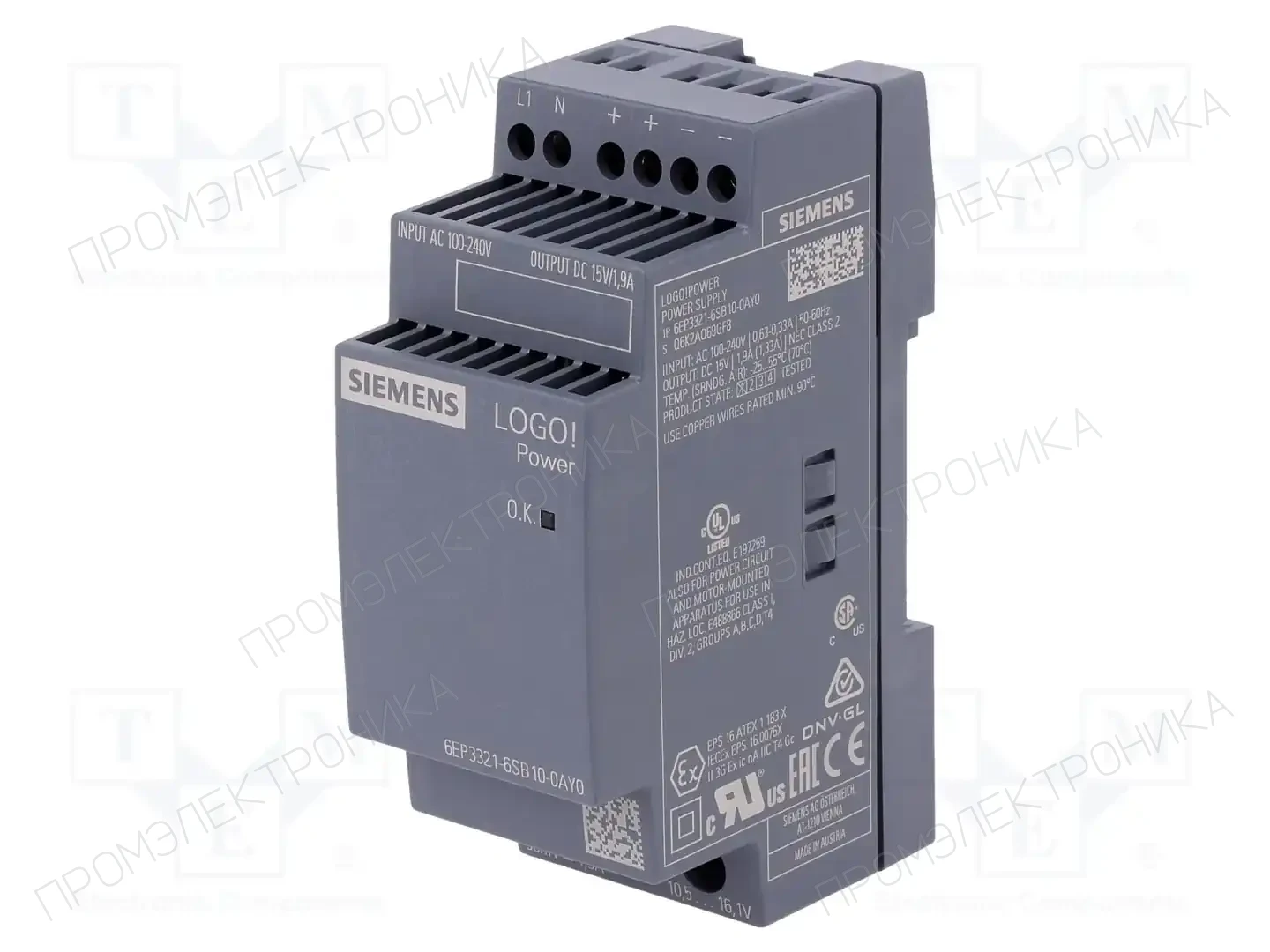 SIEMENS 6EP3321-6SB10-0AY0 — Блоки питания на DIN-рейку