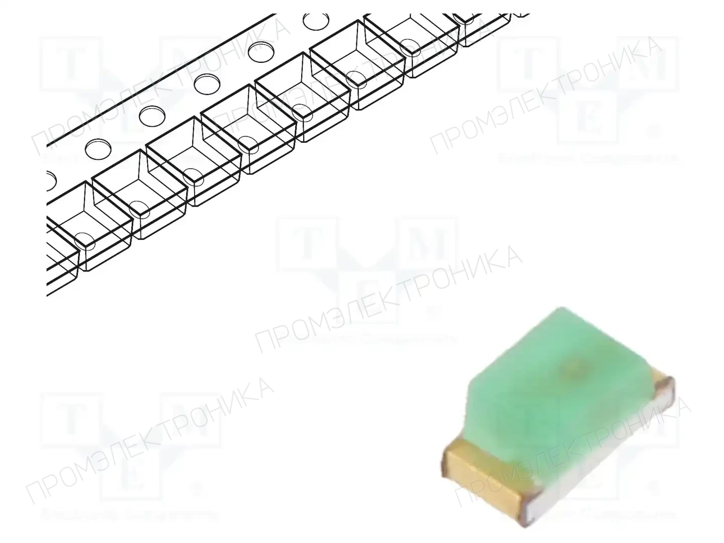 KINGBRIGHT ELECTRONIC KPT-1608SGD — Светодиоды SMD цветные