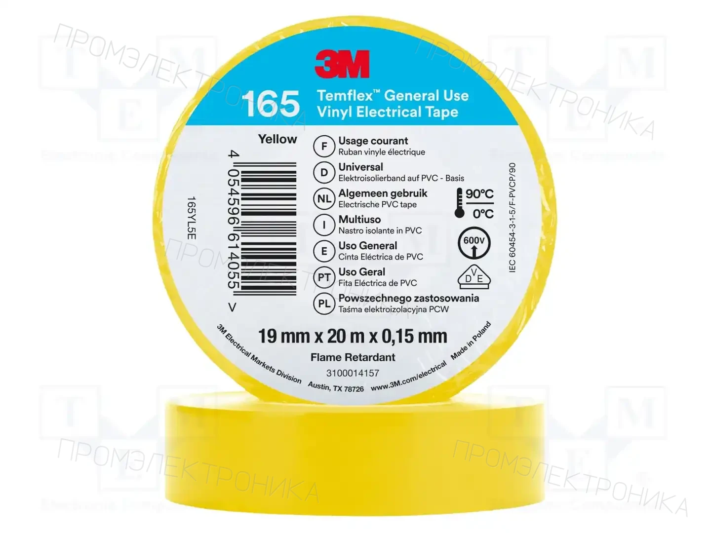 3M 165YL5E TEMFLEX — Ленты изоляционные