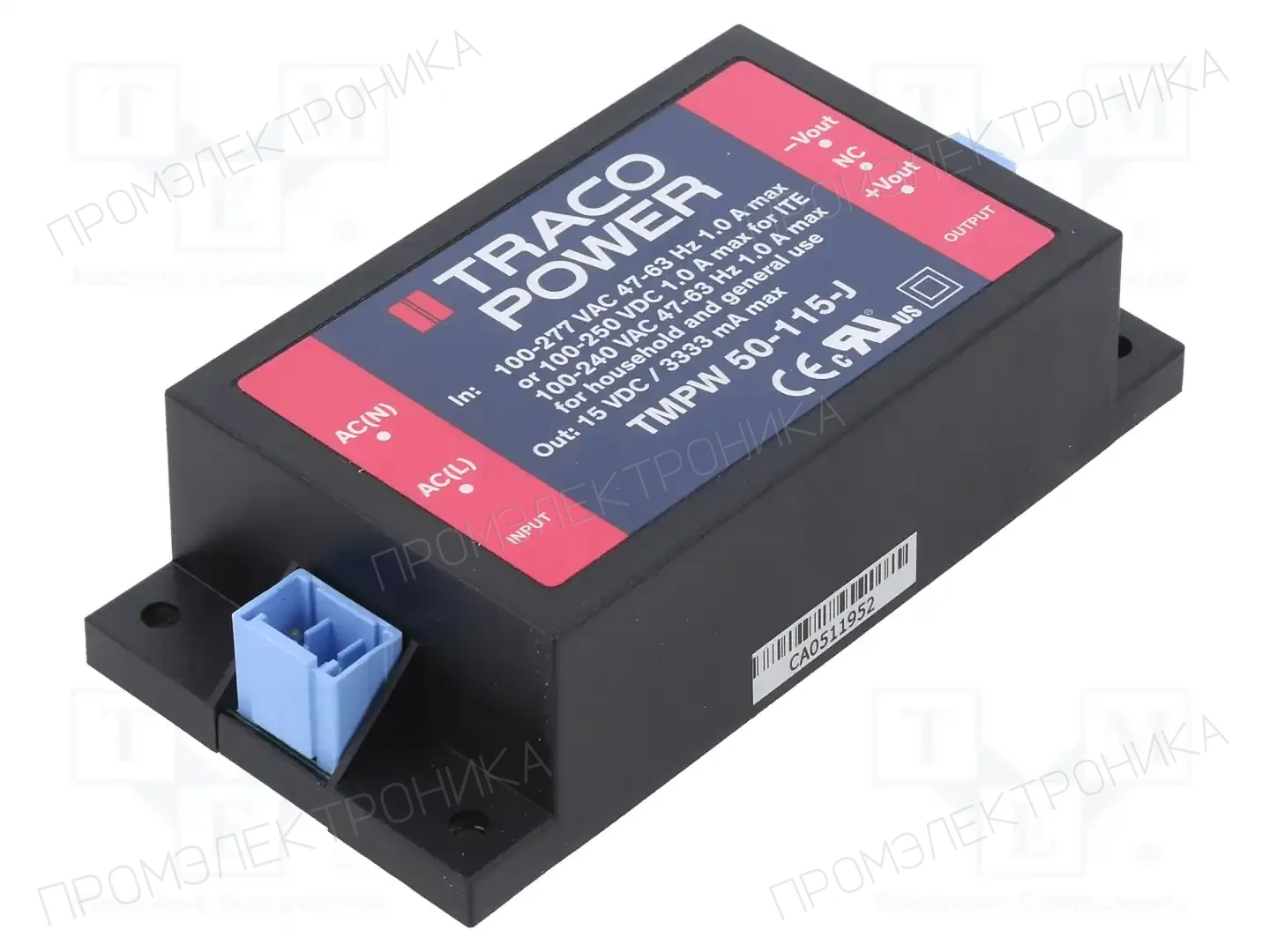 TRACO POWER TMPW 50-115-J — Блоки питания для встраивания