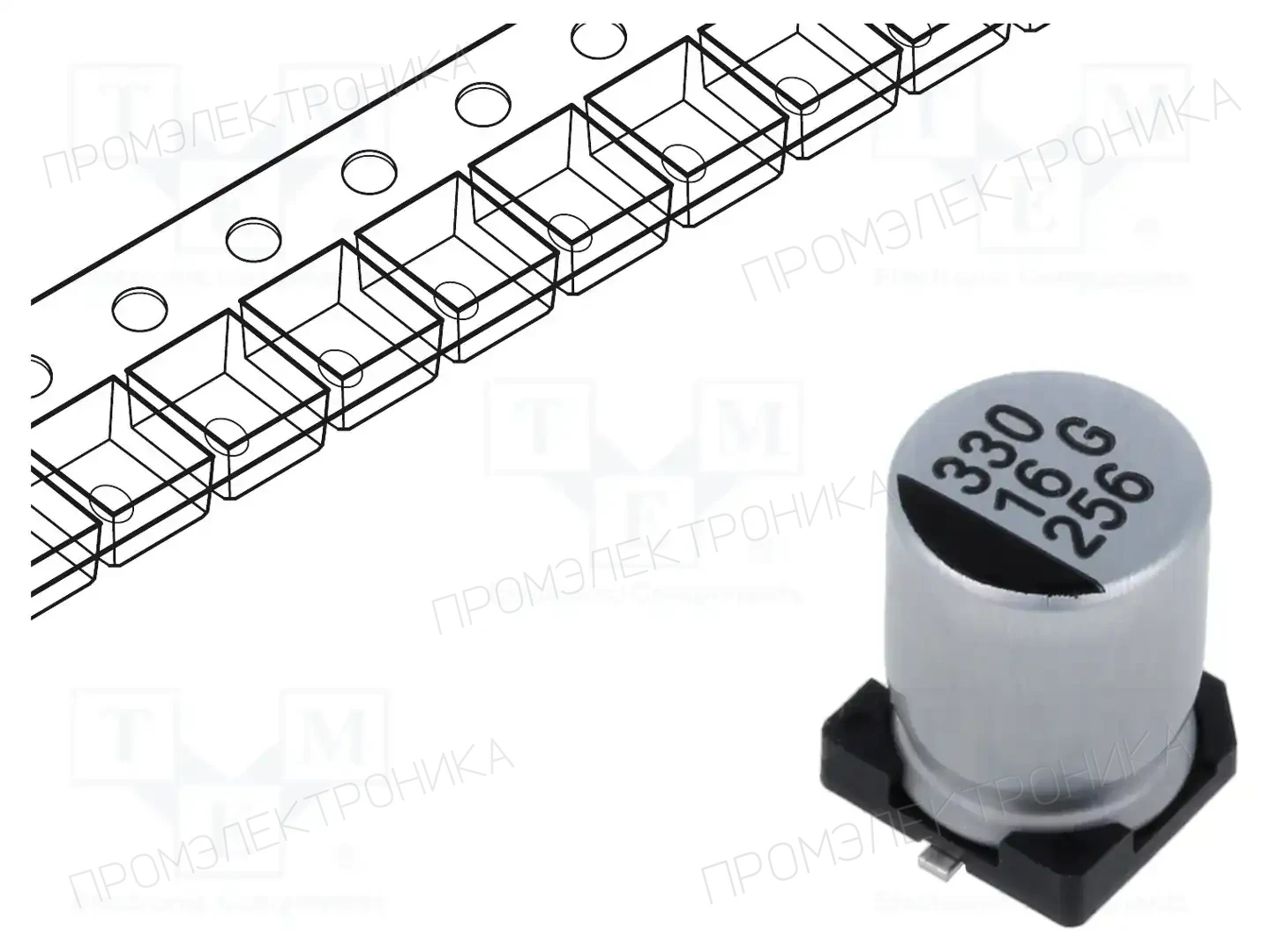 YAGEO CA016M0330REF-0810 — Конденсаторы электролитические SMD