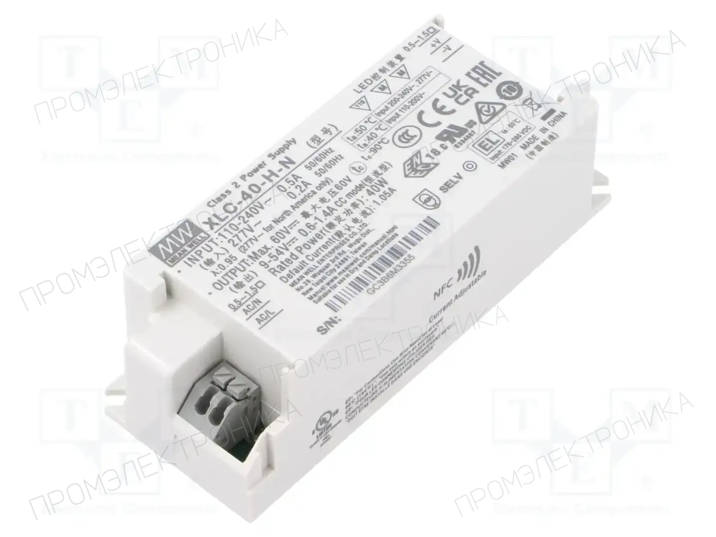 MEAN WELL XLC-40-H-N — Блоки питания для LED