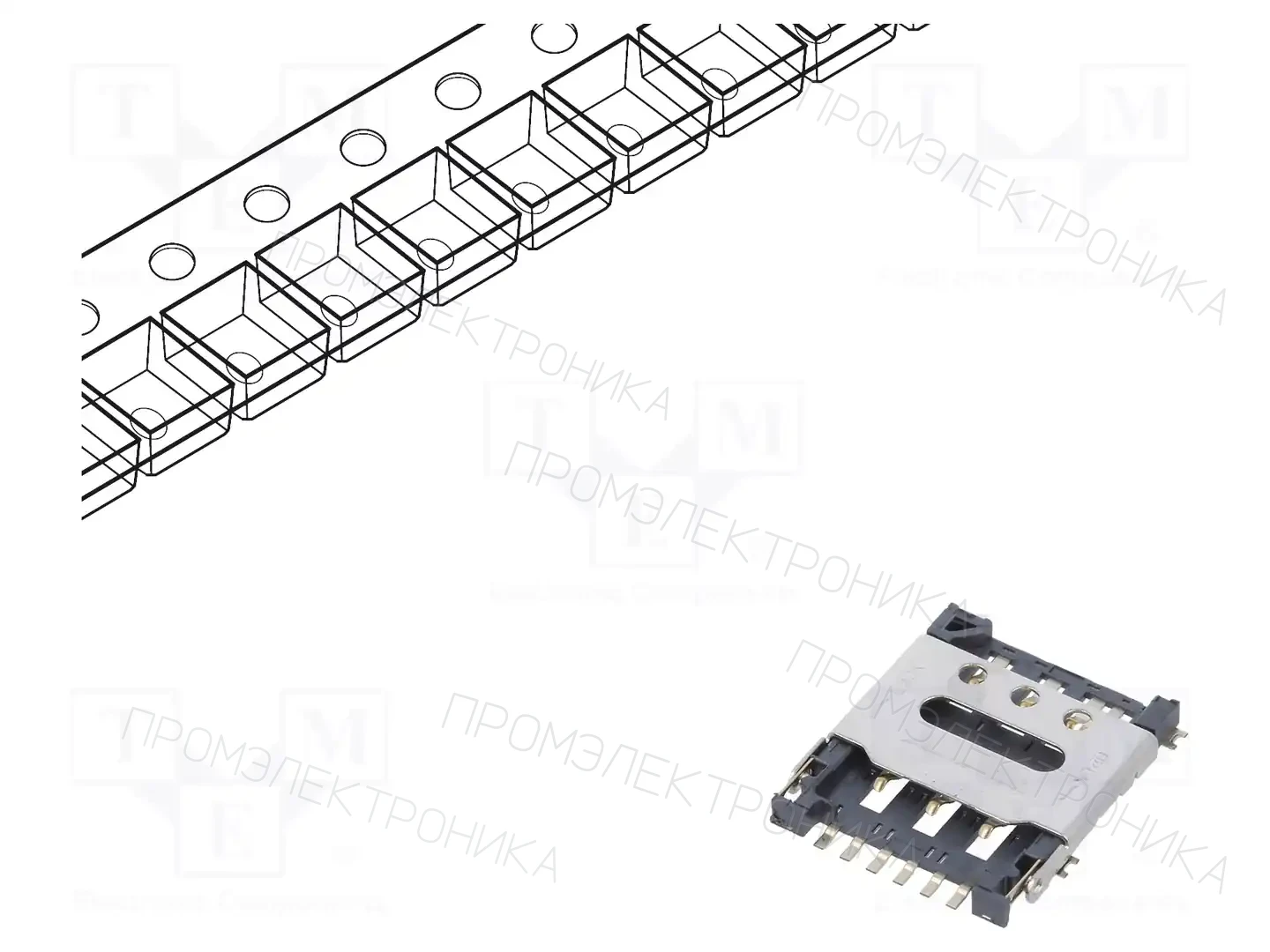 GCT SIM8060-6-1-14-00-A — Разъeмы для карт