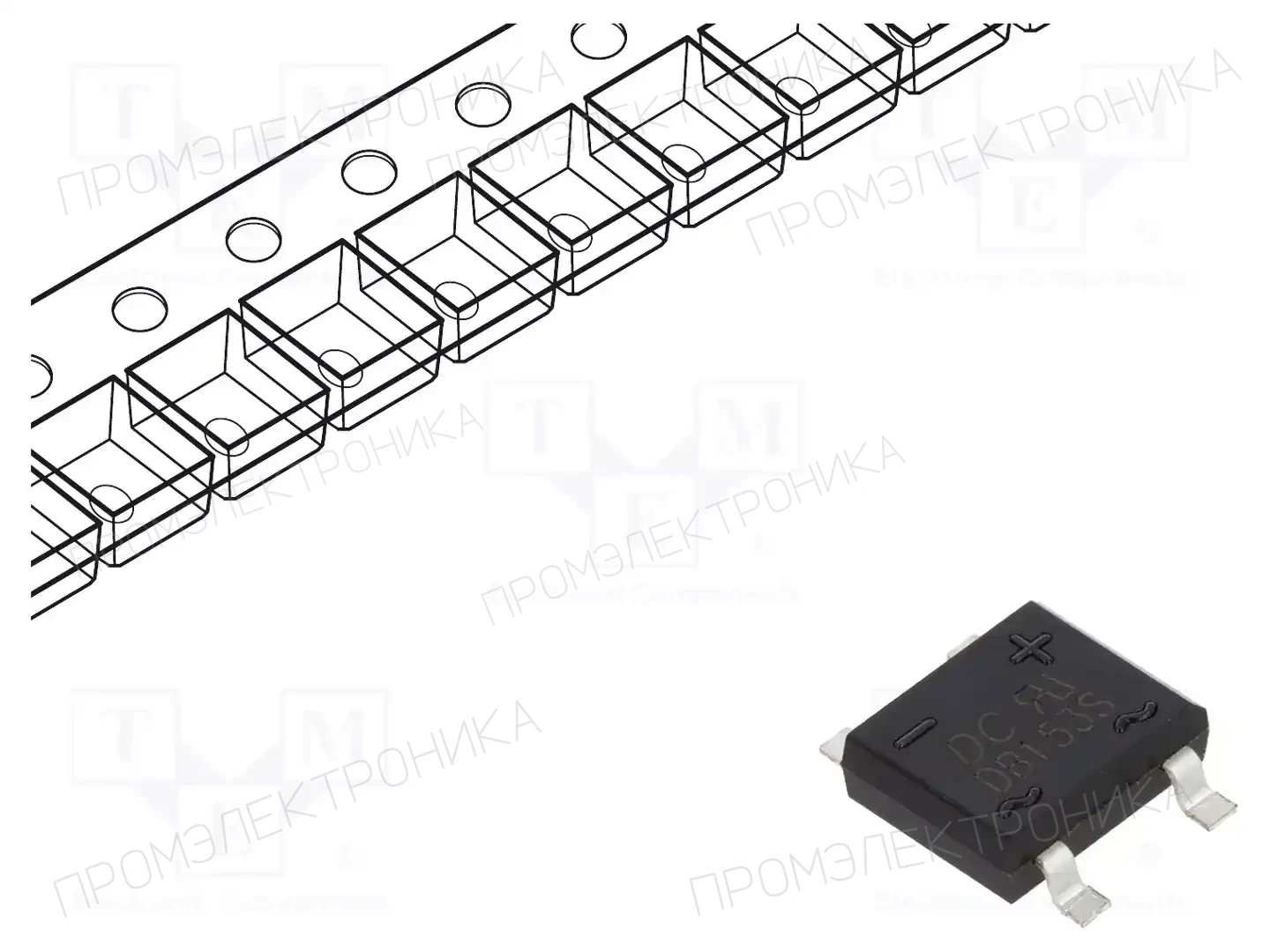 DC COMPONENTS DB153S — Однофазные мосты диодные SMD/THT