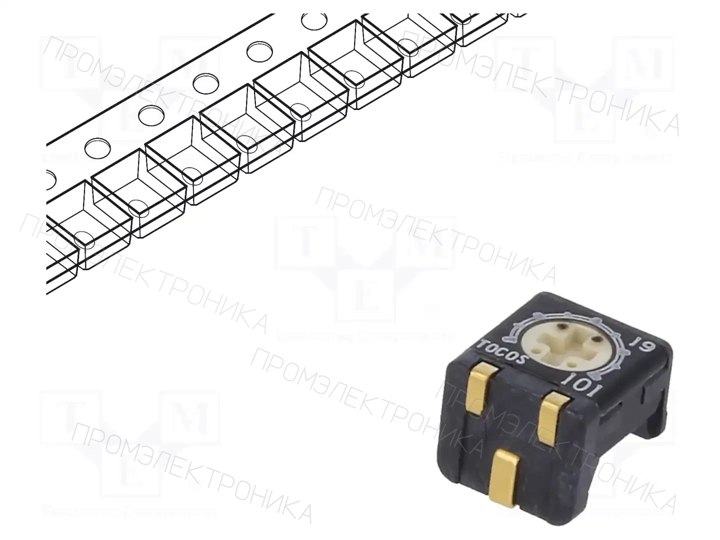 TOCOS G43SAT1-B103 — Потенциометры SMD однооборотные