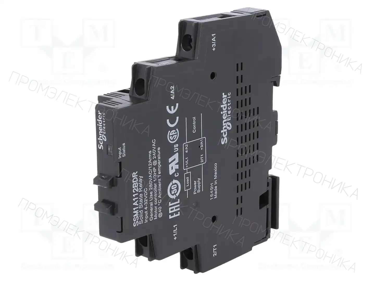 SCHNEIDER ELECTRIC SSM1A112BDR — Реле SSR однофазные