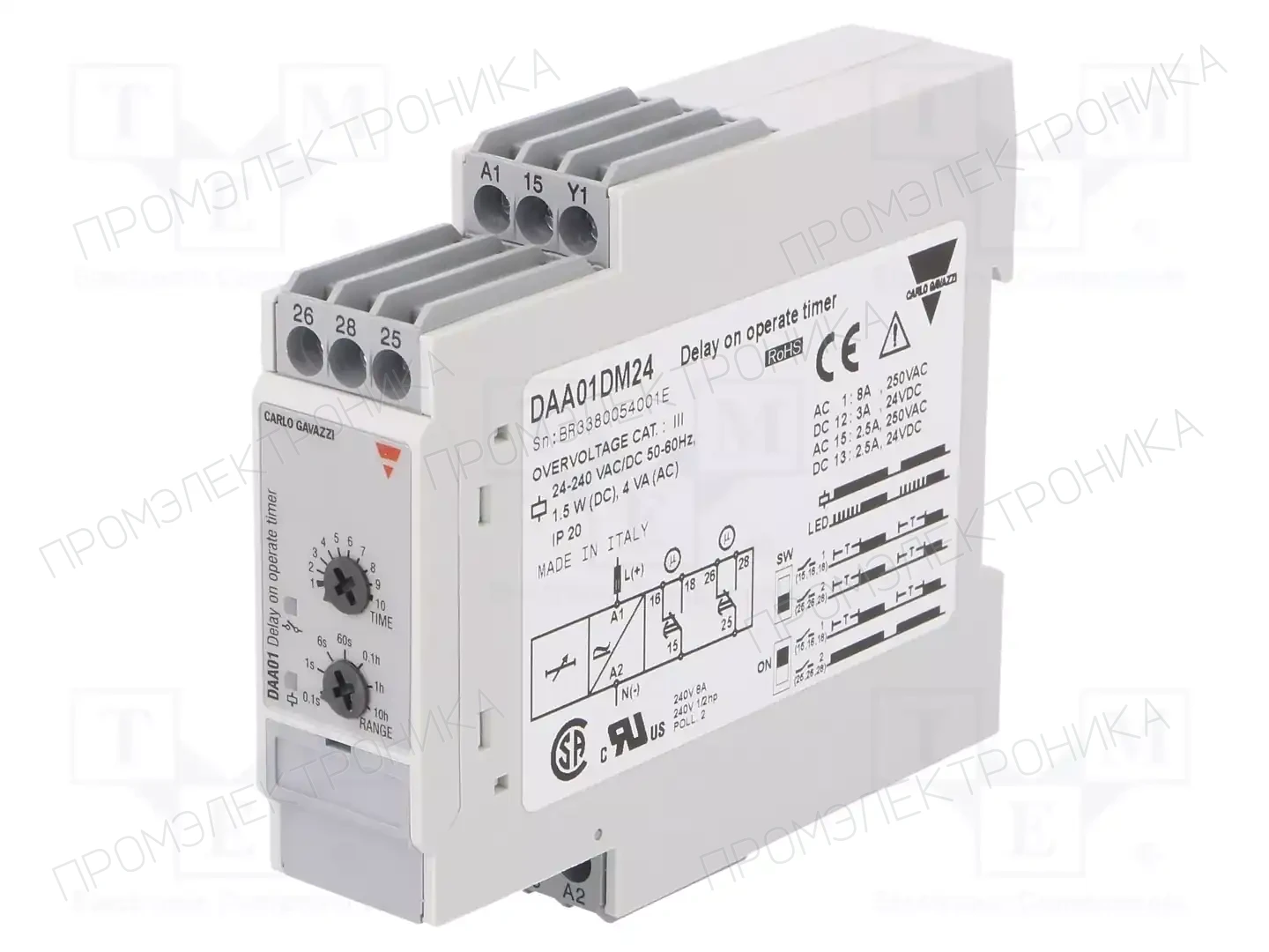 CARLO GAVAZZI DAA01DM24 — Временные аналоговые реле