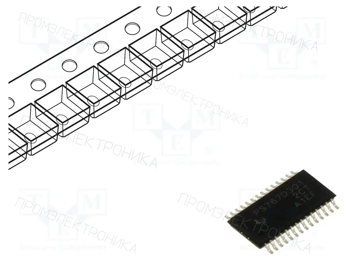 Texas Instruments TPS767D301PWPR — Стабилизаторы напряжения регулир. LDO