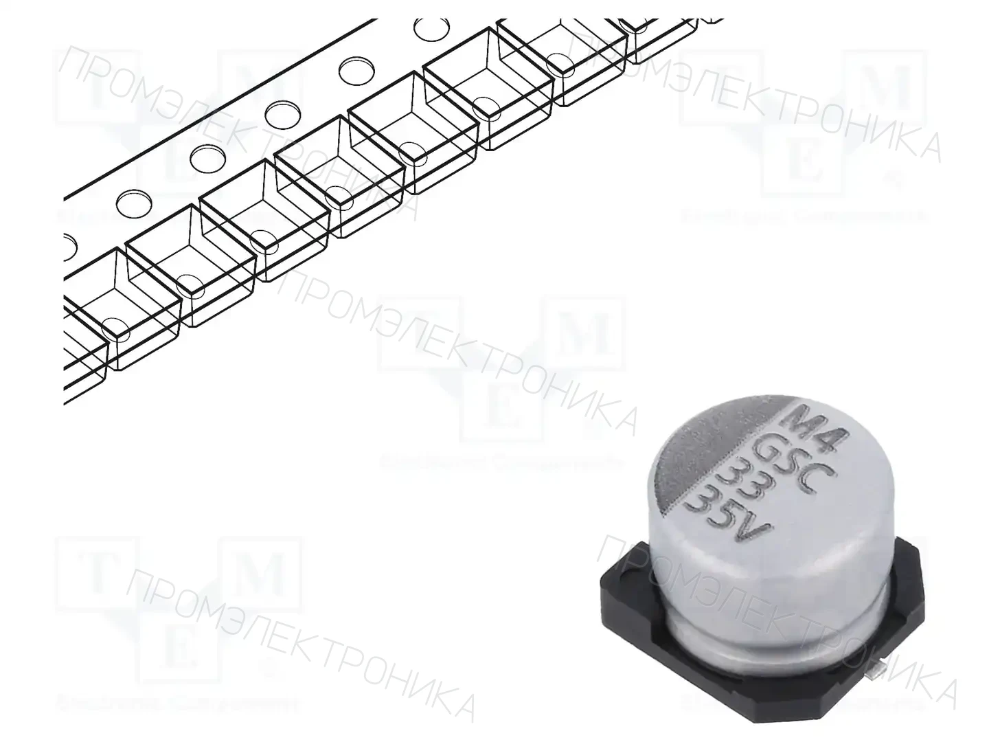 VISHAY GSC00AE3301VARL — Конденсаторы электролитические SMD