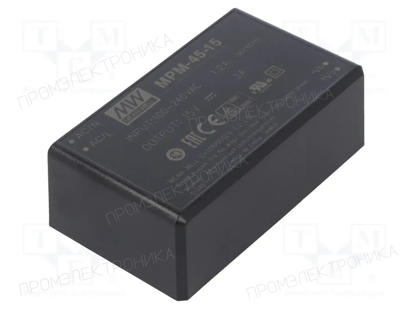 MEAN WELL MPM-45-15 — Преобразователи AC/DC для PCB