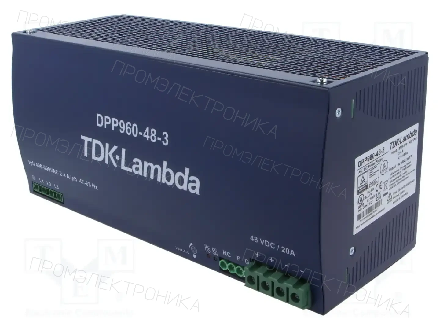 TDK-LAMBDA DPP960-48-3 — Блоки питания на DIN-рейку