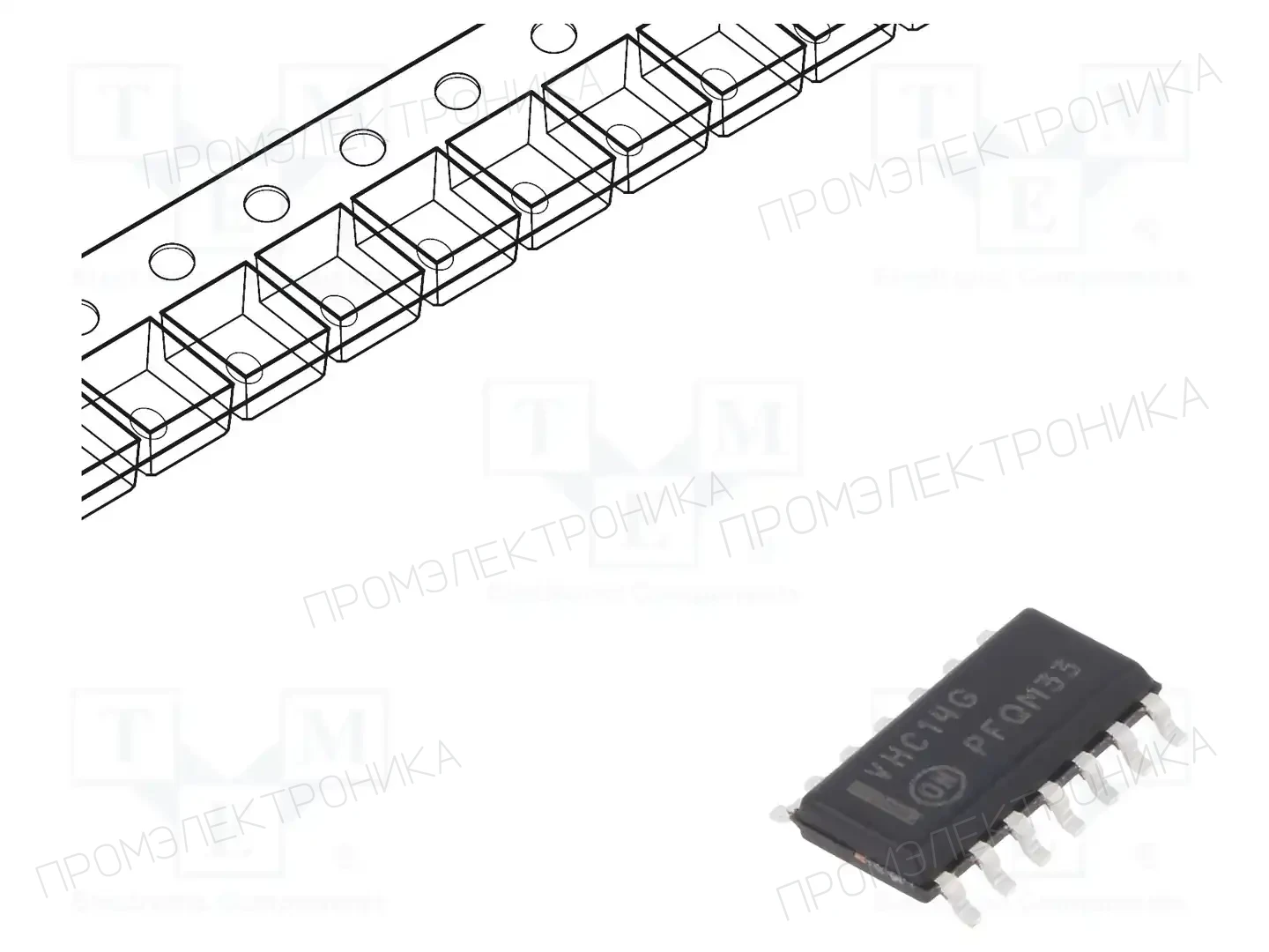 onsemi MC74VHC14DR2G — Ворота, инверторы