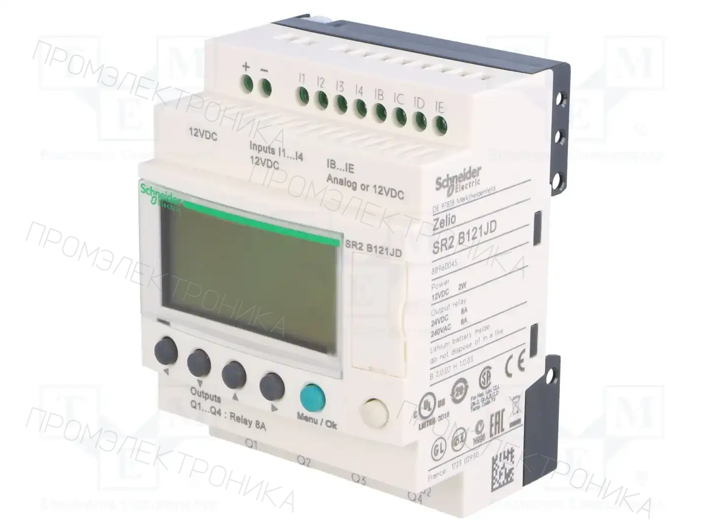 SCHNEIDER ELECTRIC SR2B121JD — Реле прогр. основные модули