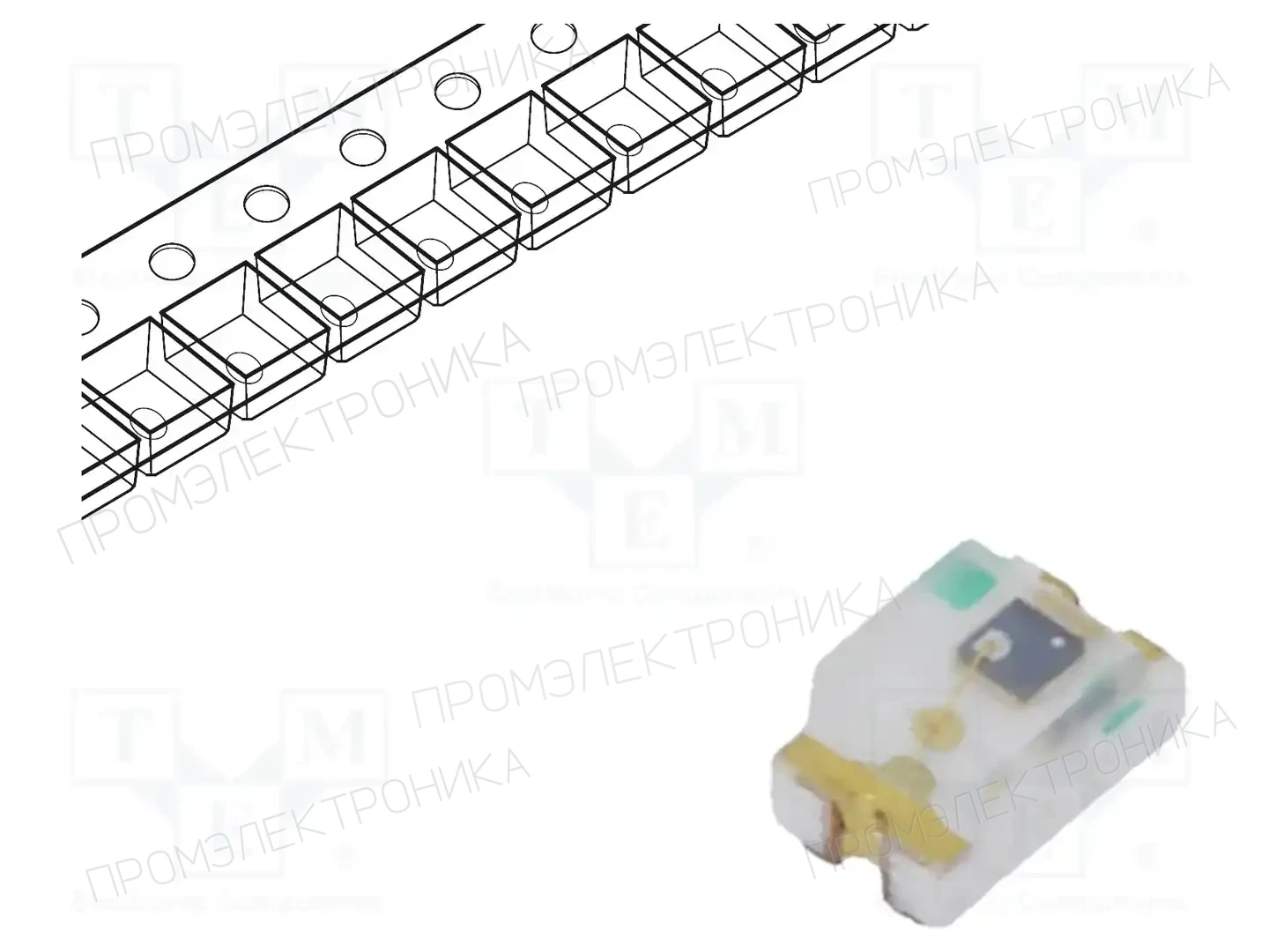 ROHM SEMICONDUCTOR SML-D12M1WT86 — Светодиоды SMD цветные