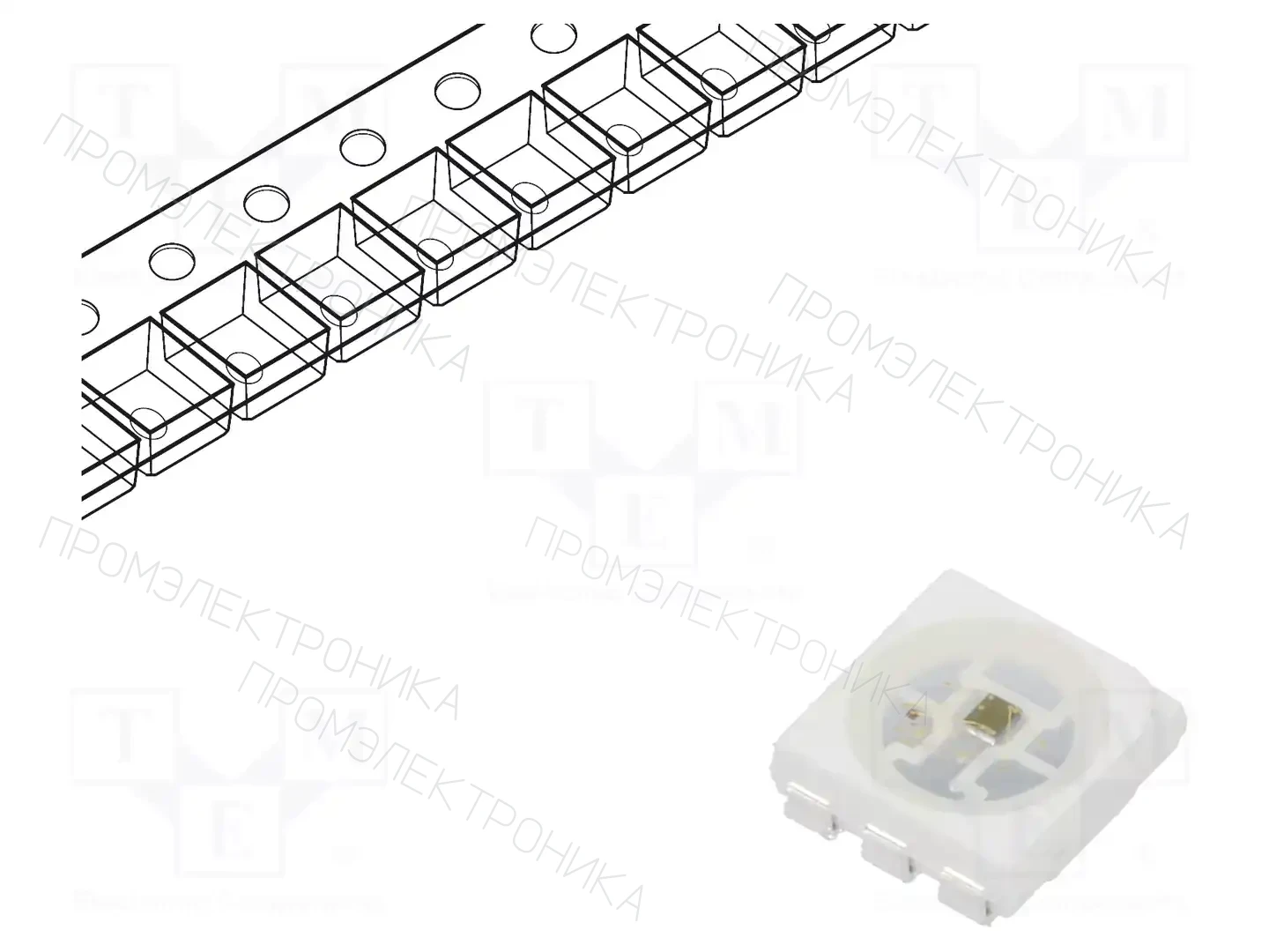 LUMEX SMD-LX5050RGB-TR — Светодиоды SMD цветные