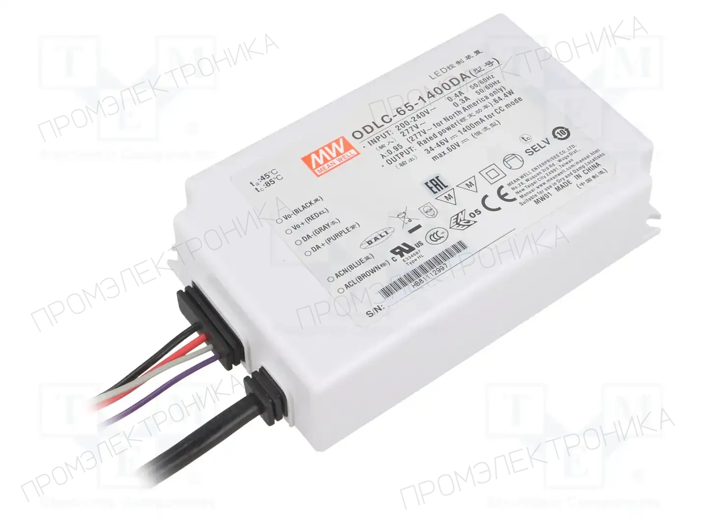 MEAN WELL ODLC-65-1400DA — Блоки питания для LED