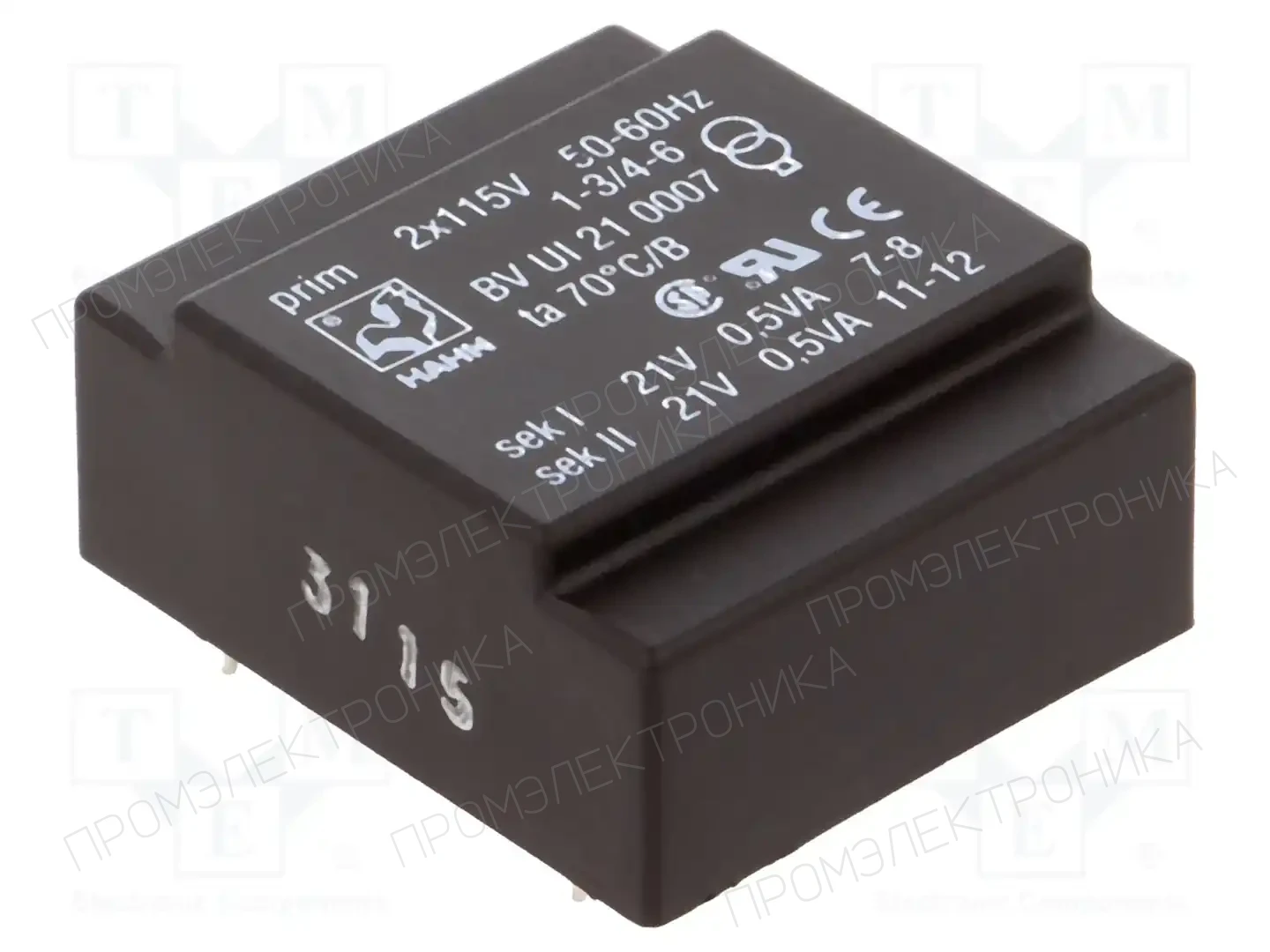 HAHN BV UI 21 0007 — Трансформаторы PCB