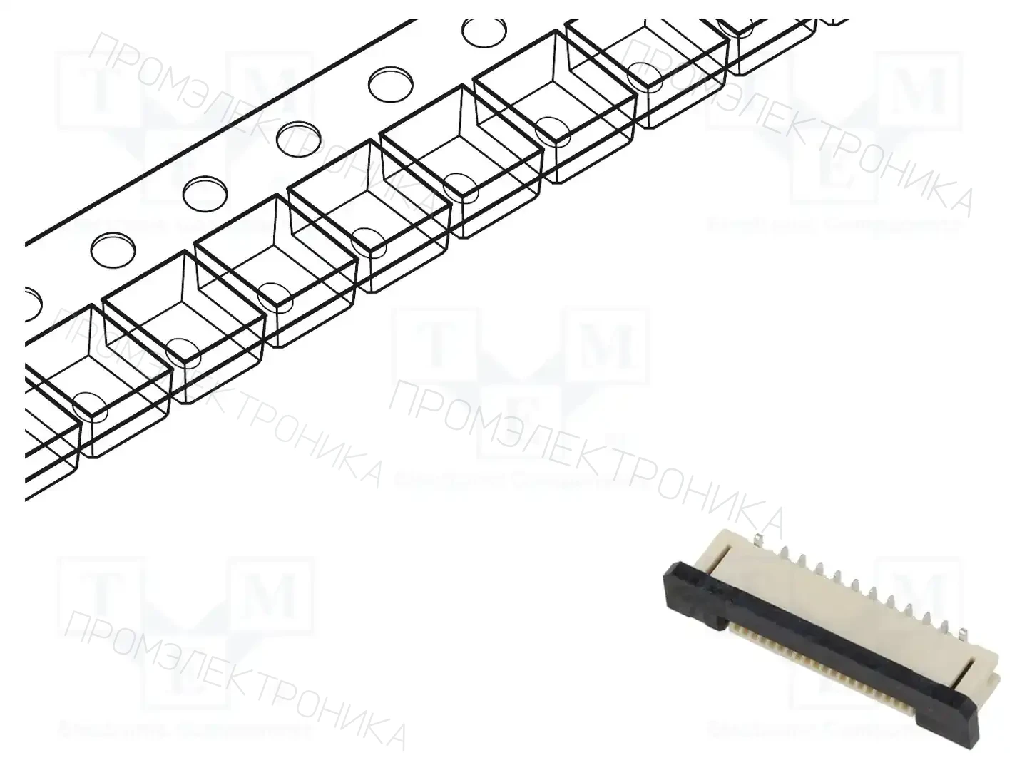 GCT FFC2A32-20-T — Разъeмы FFC/FPC растр 0,5мм