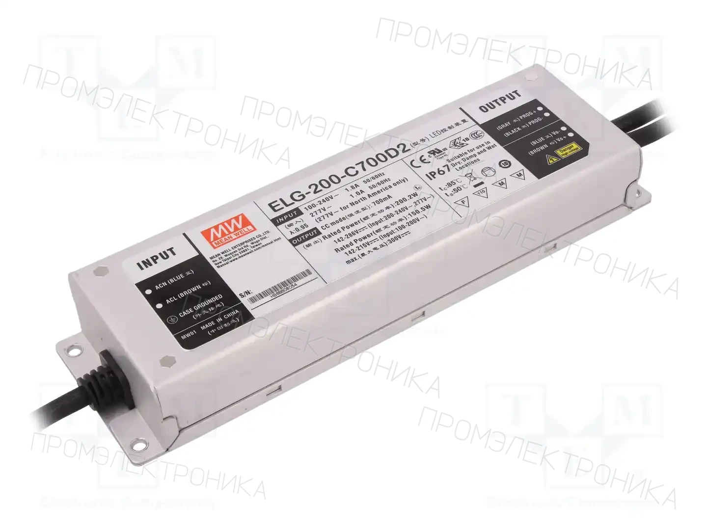 MEAN WELL ELG-200-C700D2 — Блоки питания для LED
