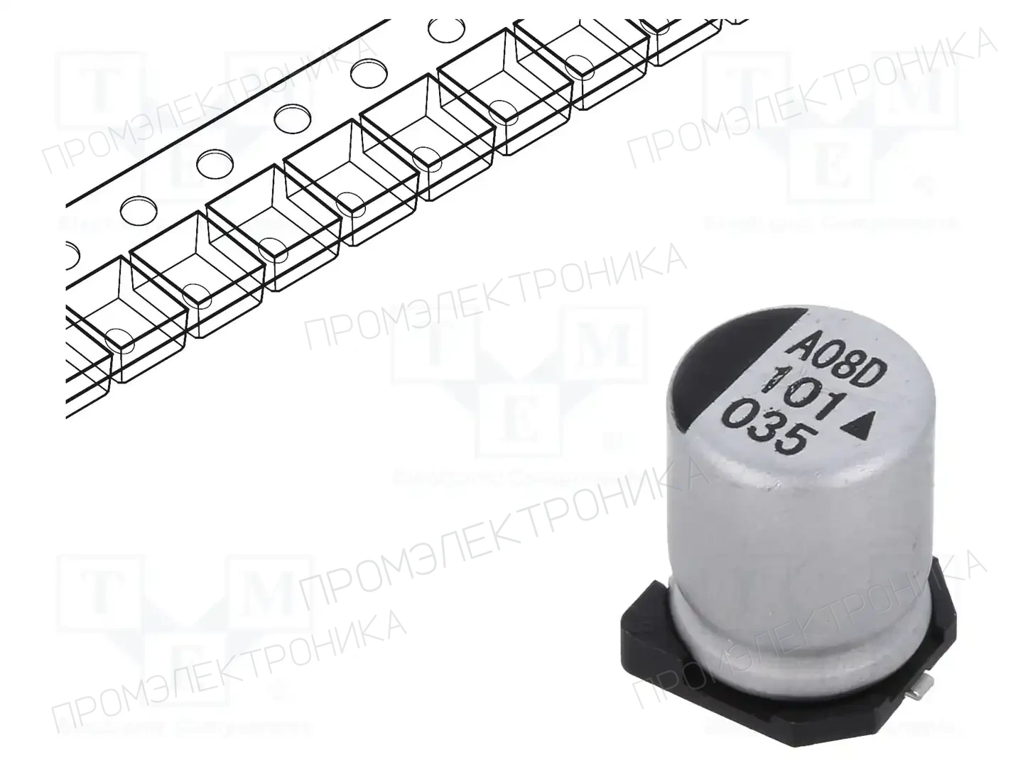 KYOCERA AVX AEA0810101M035R — Конденсаторы электролитические SMD
