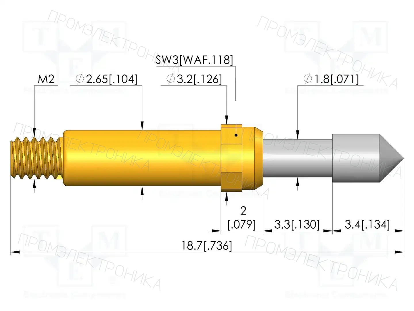 INGUN GKS-913 358 230 R 0802 M — Измерительные щупы
