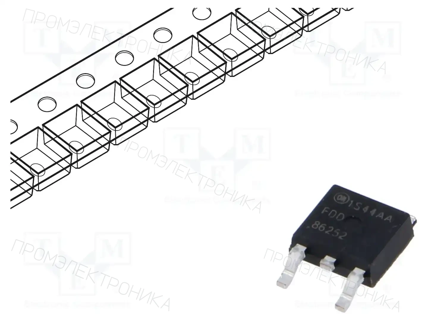 onsemi FDD86252 — Транзисторы с каналом N SMD
