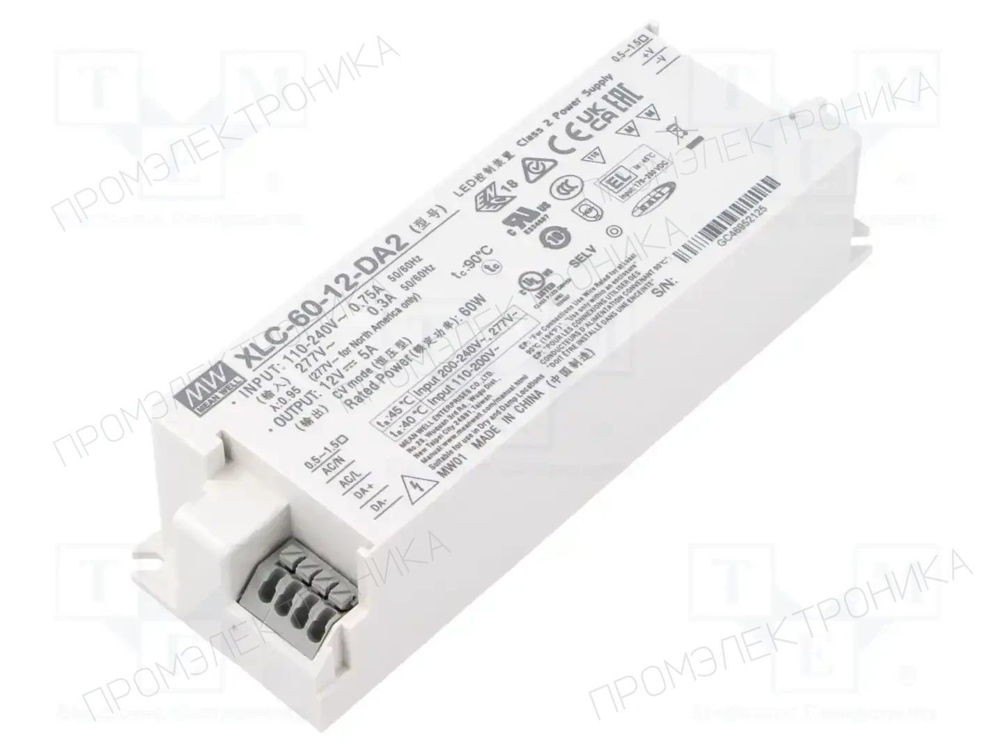 MEAN WELL XLC-60-12-DA2 — Блоки питания для LED