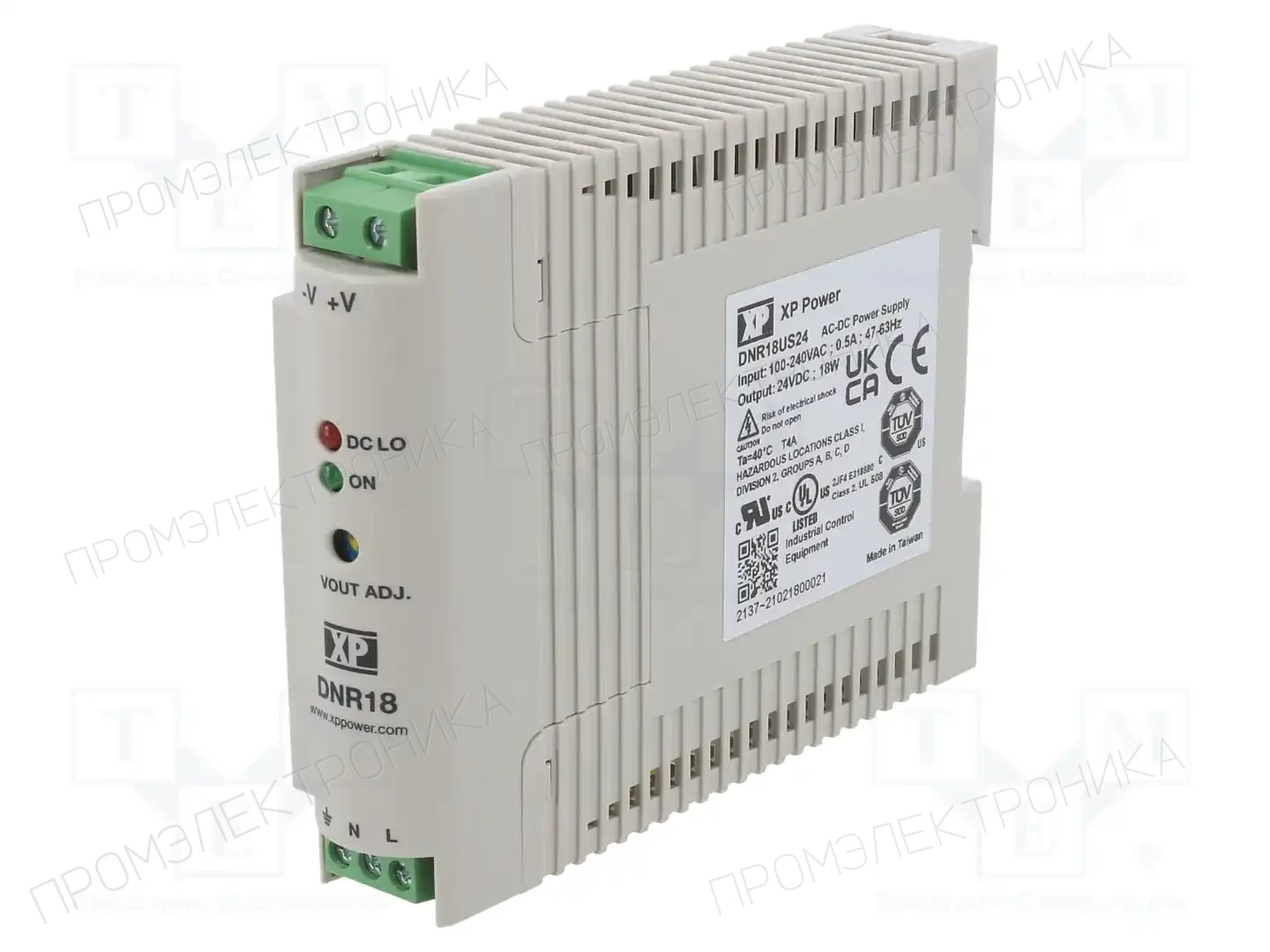 XP POWER DNR18US24 — Блоки питания на DIN-рейку