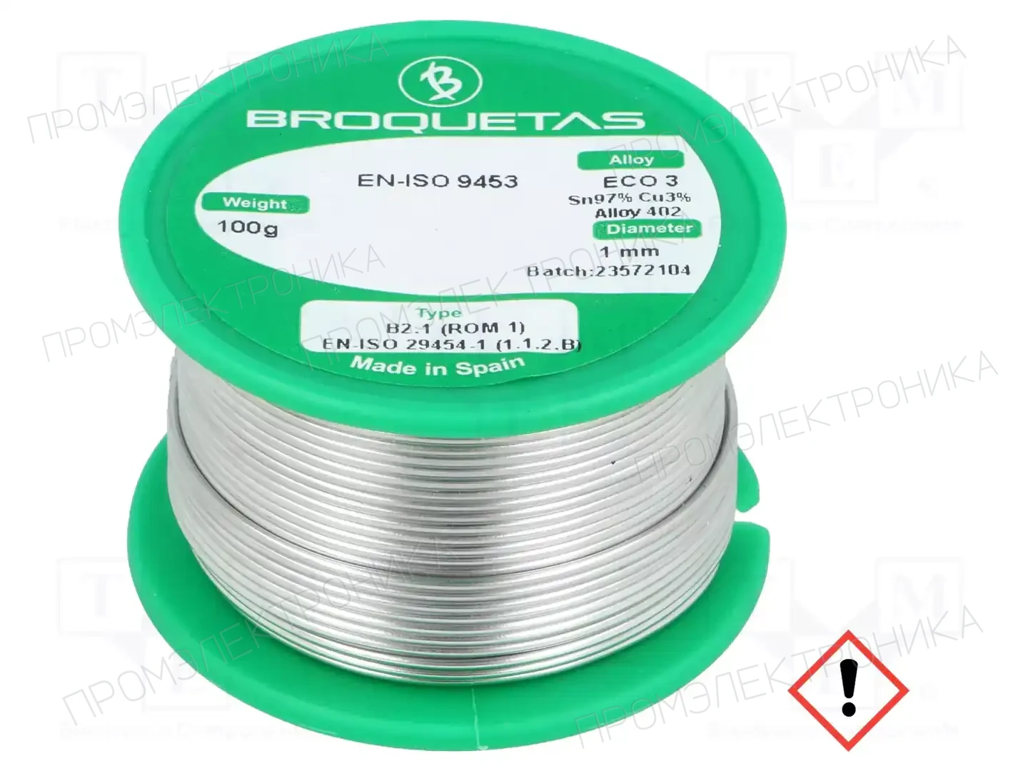 BROQUETAS ECO3 B2.1 1,0MM 100GR — Паяльные провода бессвинцовые