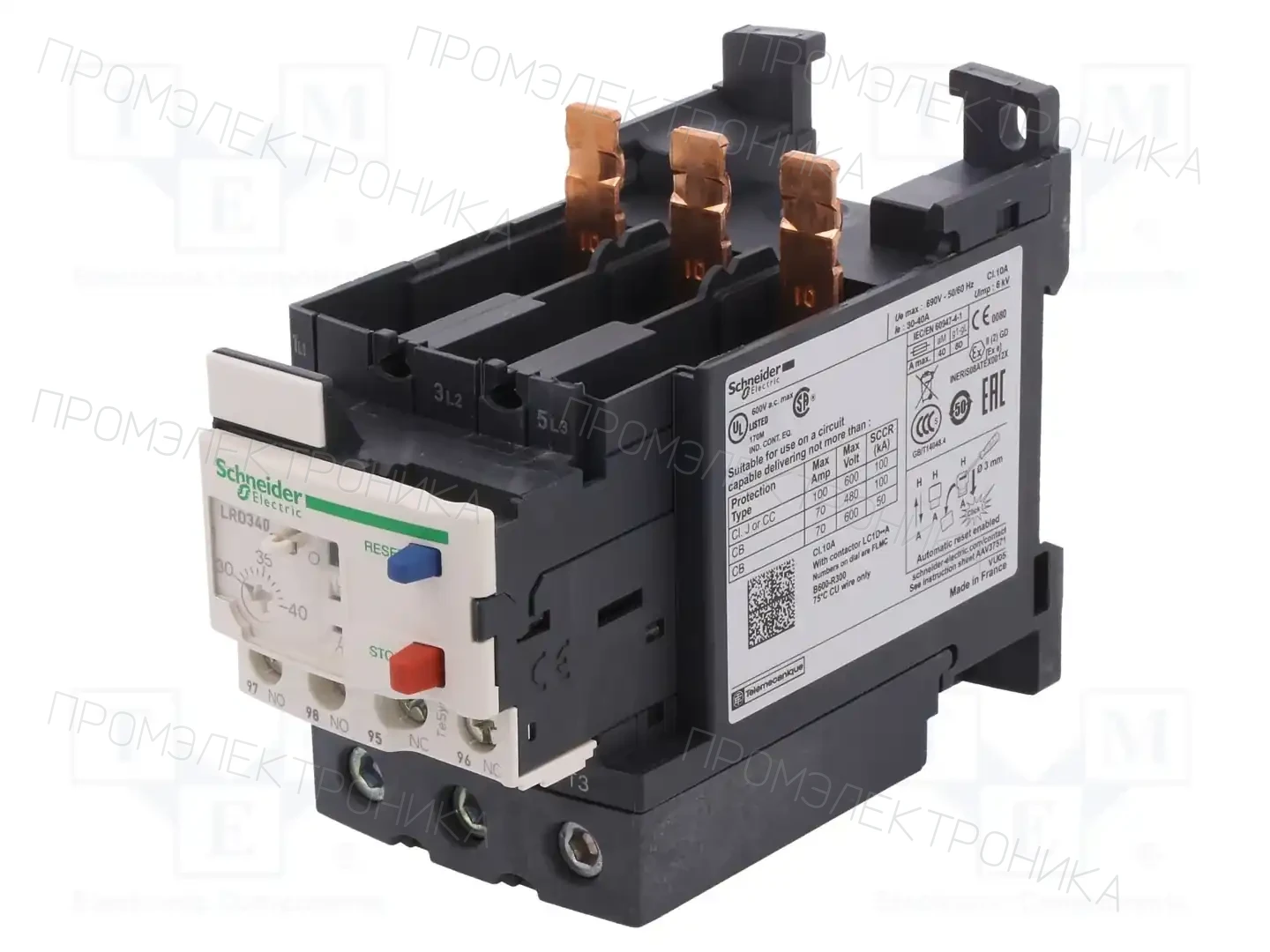 SCHNEIDER ELECTRIC LRD340 — Контакторы - дополнительное оборудование