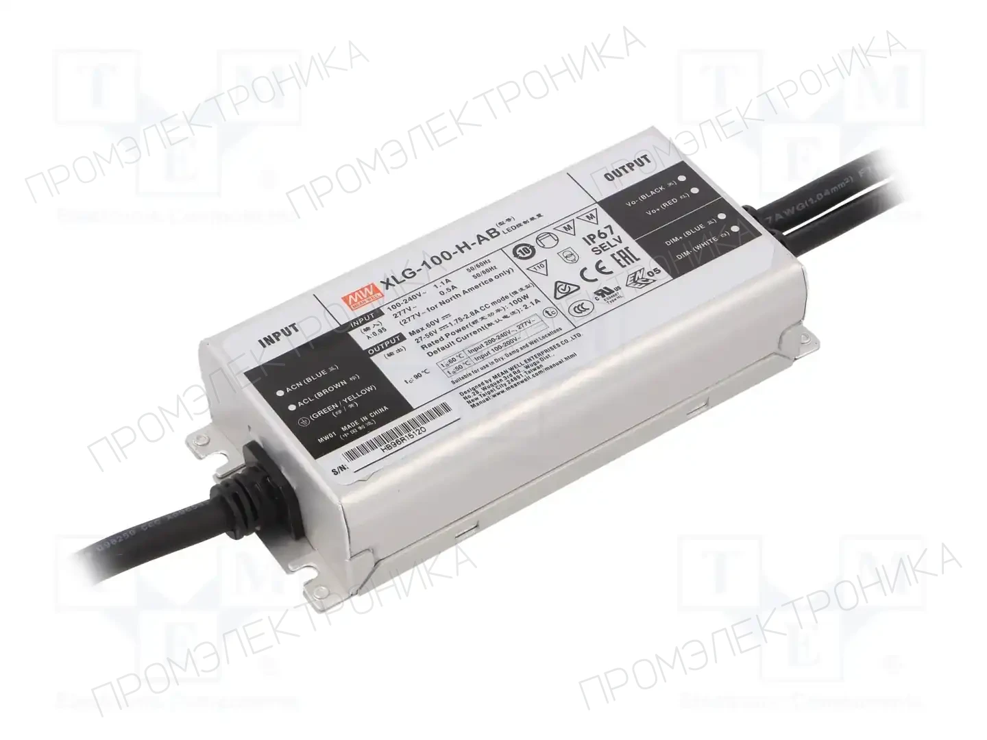 MEAN WELL XLG-100-H-AB — Блоки питания для LED